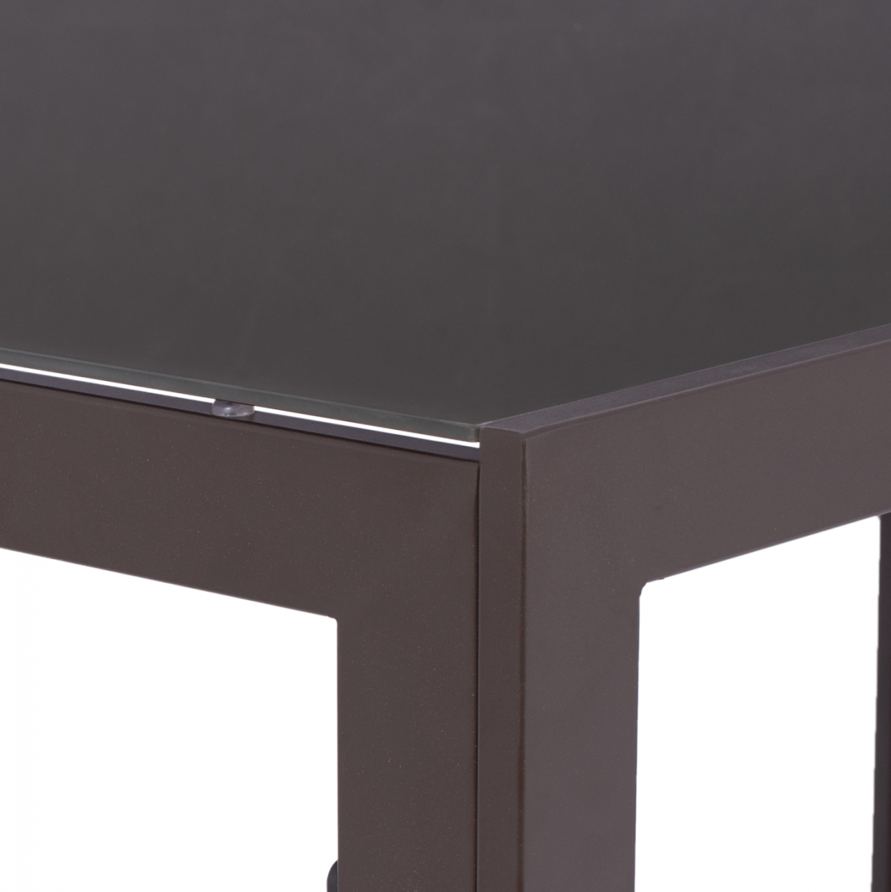 METALLIC TABLE IN BROWN WITH BROWN GLASS 150X90X75cm HM5767.02 [5]