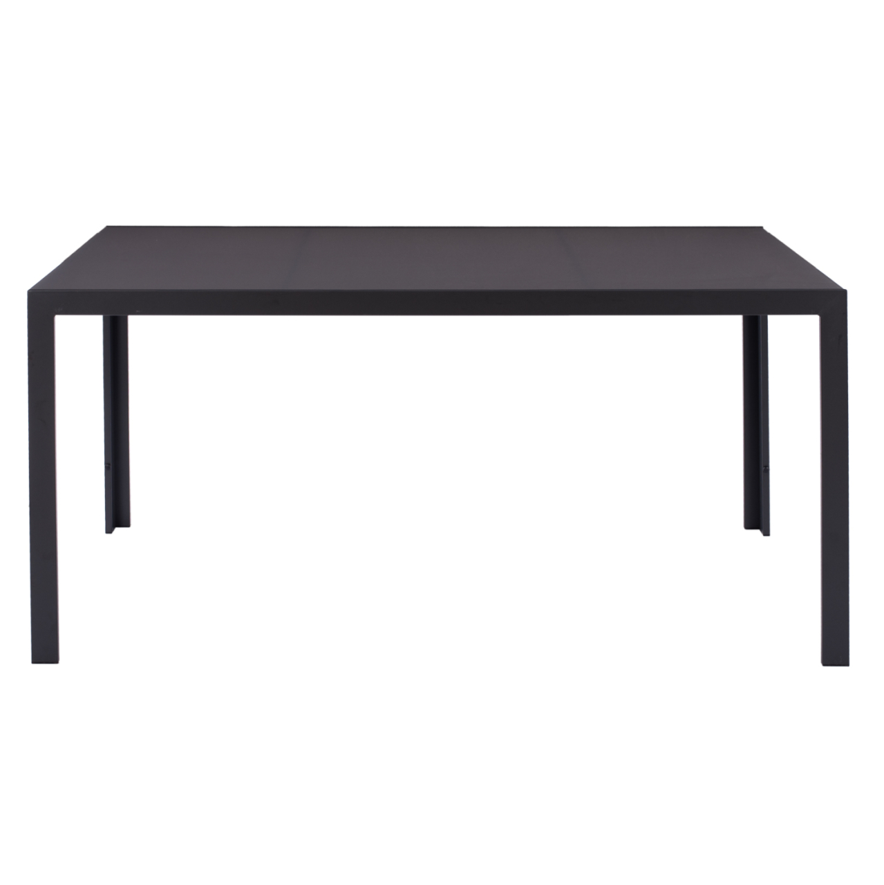 METALLIC TABLE IN GREY WITH GREY GLASS 150x90x75cm HM5767.01 [3]