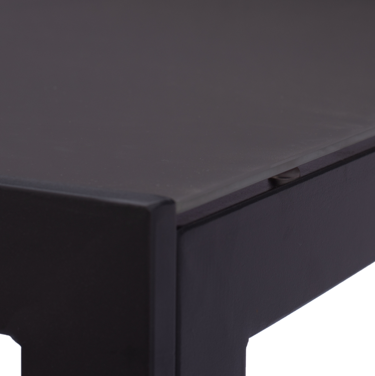METALLIC TABLE IN GREY WITH GREY GLASS 150x90x75cm HM5767.01 [8]