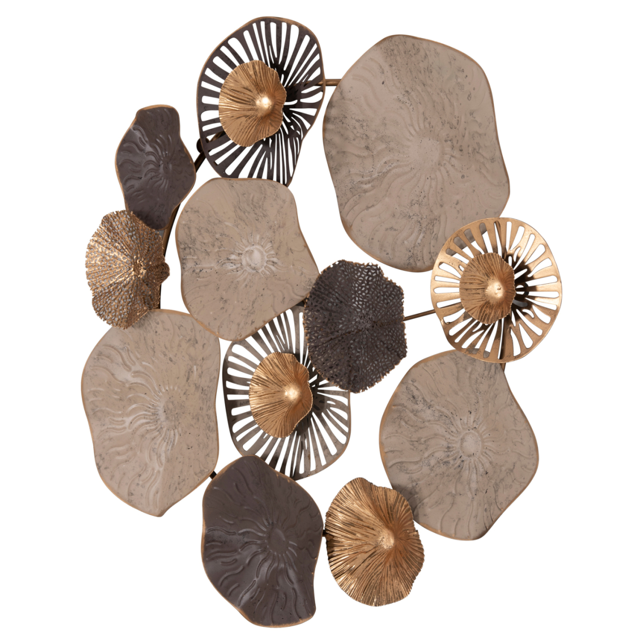 METALLIC WALL DECORATION HM7163 BROWN ECRU GOLD 69x8x69Y cm. [9]