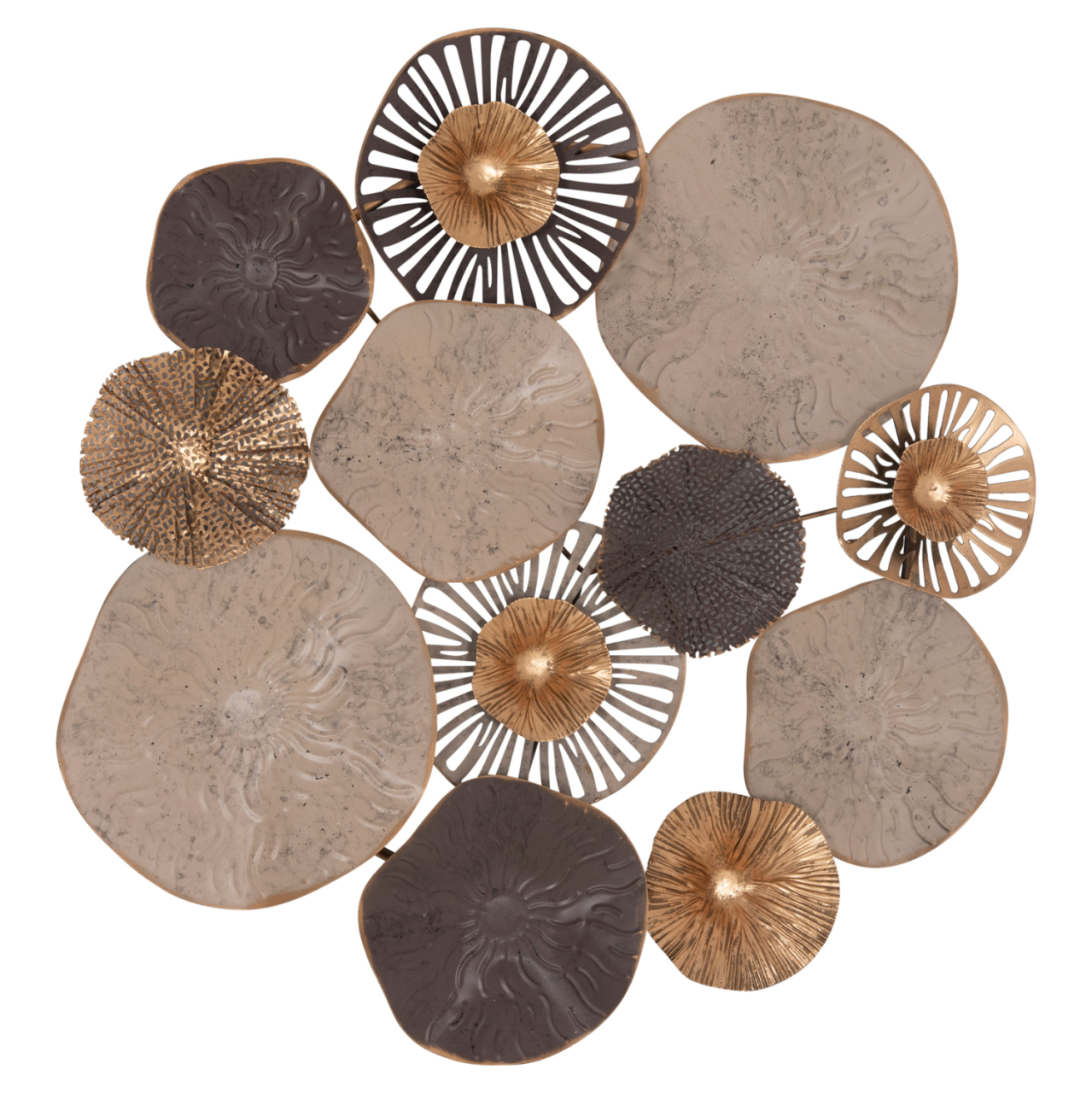 METALLIC WALL DECORATION HM7163 BROWN ECRU GOLD 69x8x69Y cm. [8]