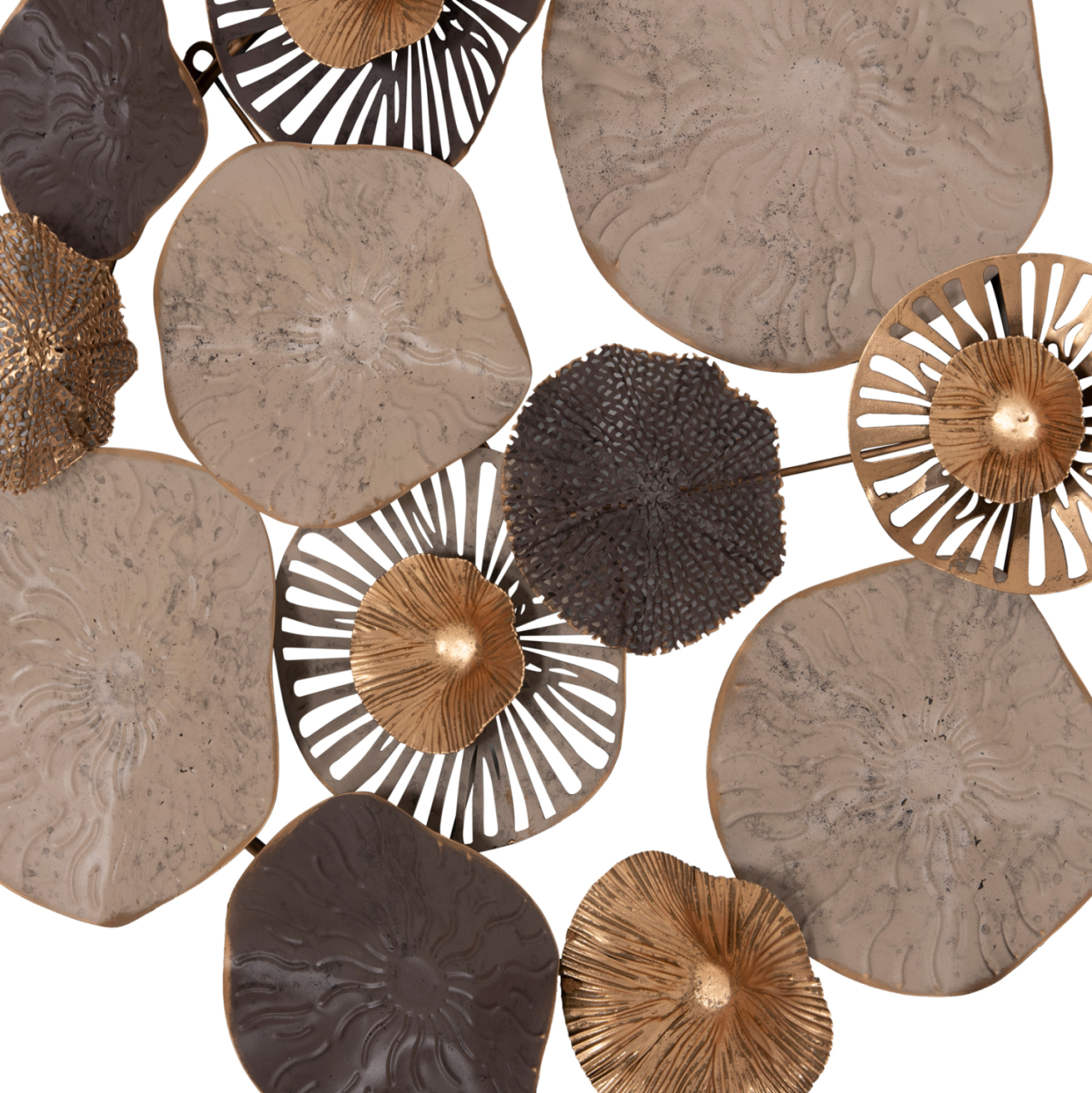METALLIC WALL DECORATION HM7163 BROWN ECRU GOLD 69x8x69Y cm. [10]