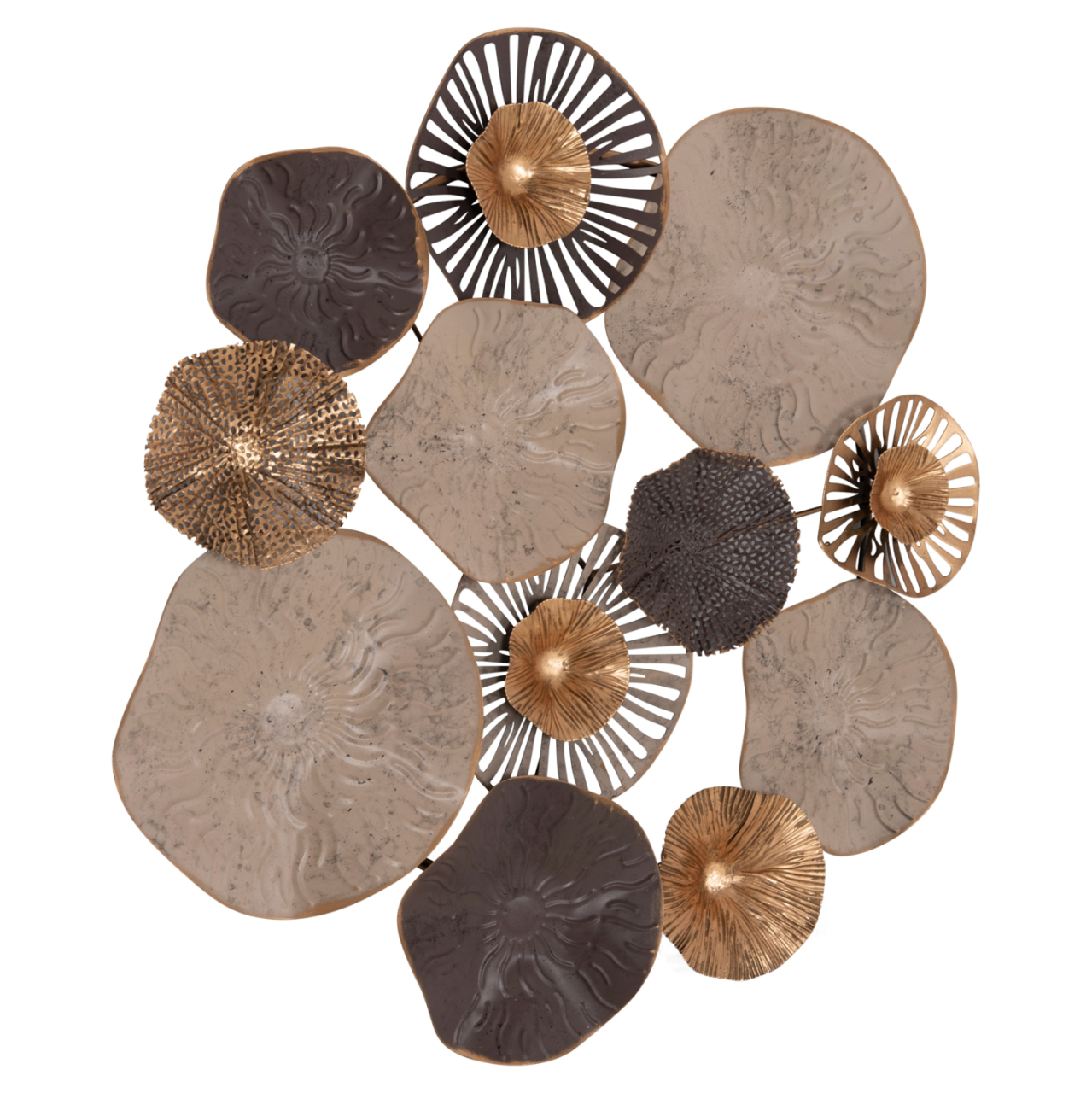 METALLIC WALL DECORATION HM7163 BROWN ECRU GOLD 69x8x69Y cm. [3]