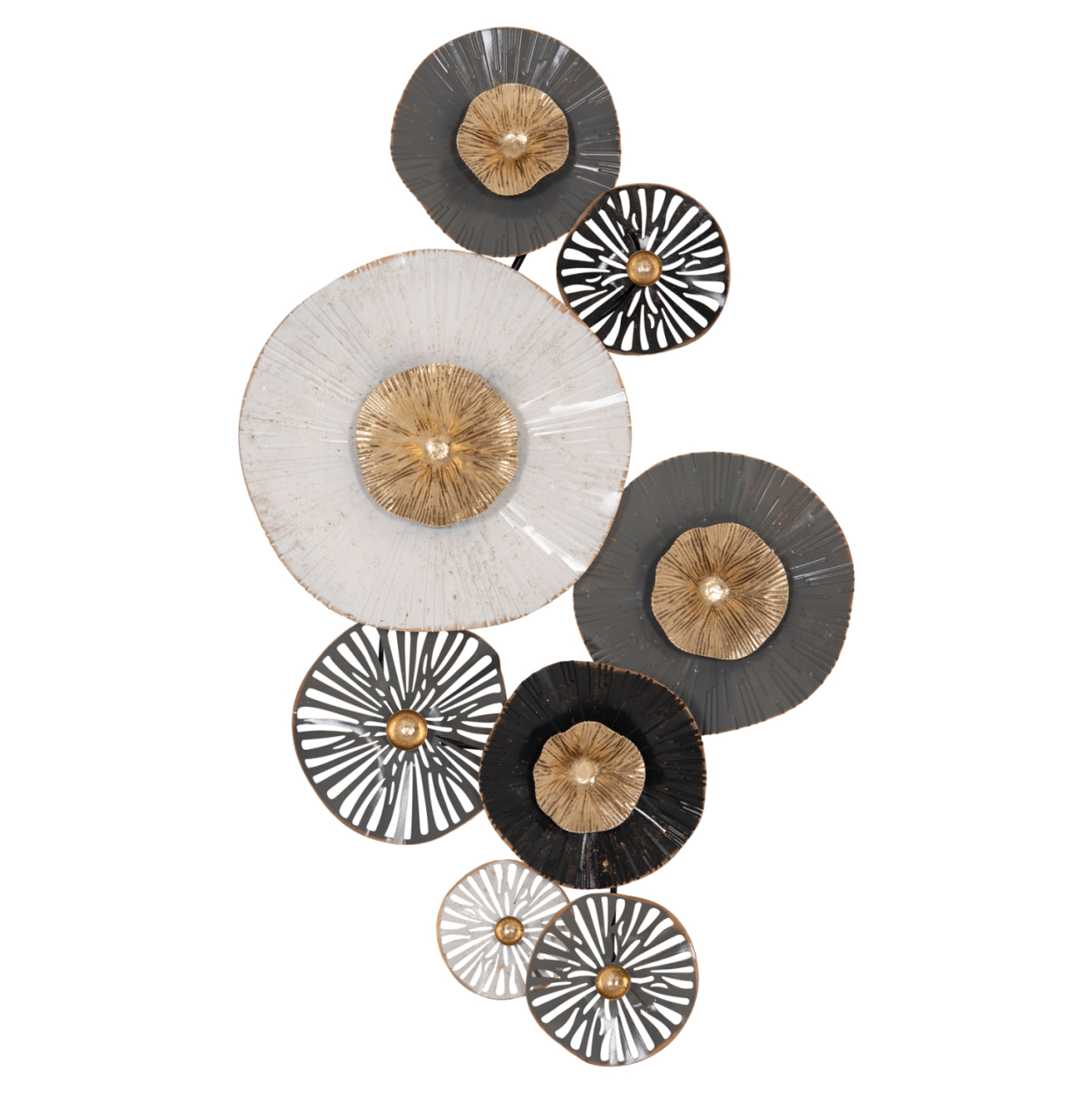 METALLIC WALL DECORATION HM7170 GRAY ECRU GOLD 88x7x51Y cm. [3]