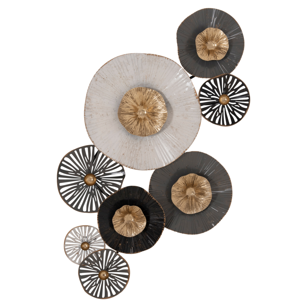 METALLIC WALL DECORATION HM7170 GRAY ECRU GOLD 88x7x51Y cm. [4]