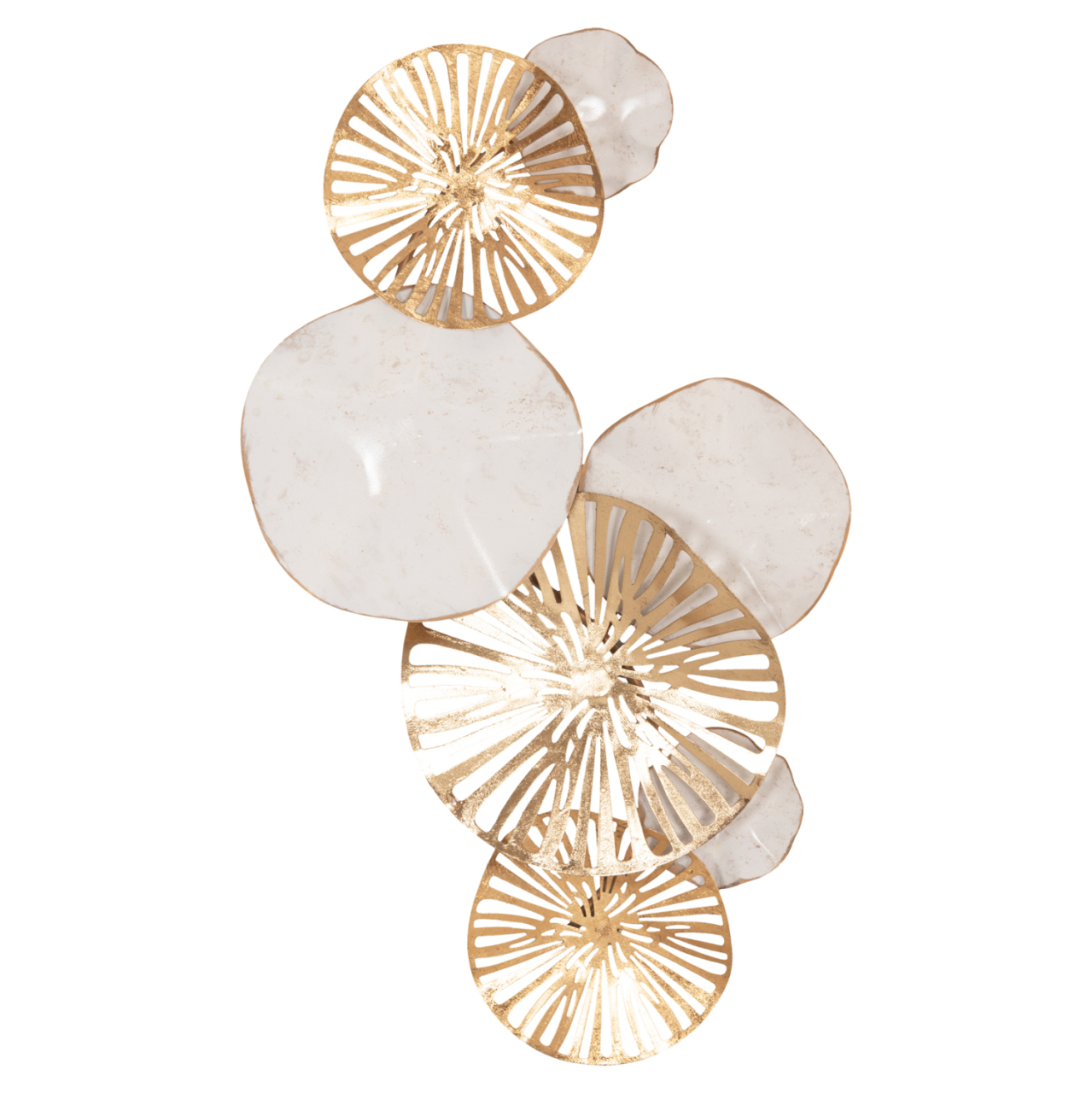 METALLIC WALL DECORATION HM7177 GOLD WHITE 74x10x38Η cm. [3]