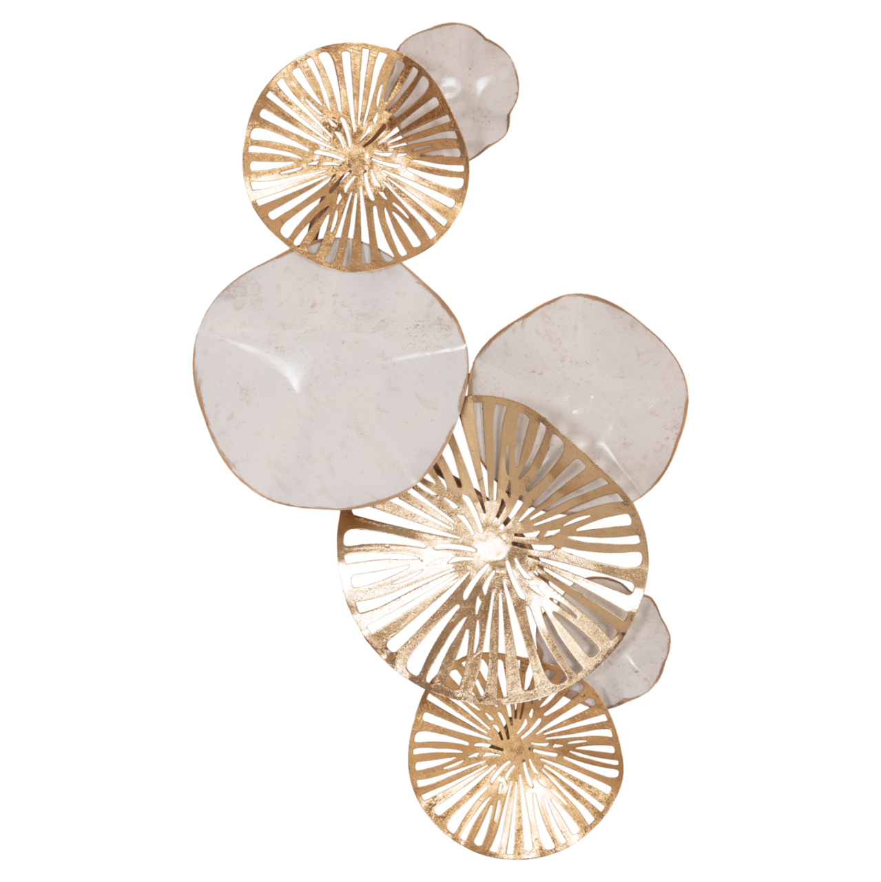 METALLIC WALL DECORATION HM7177 GOLD WHITE 74x10x38Η cm. [9]