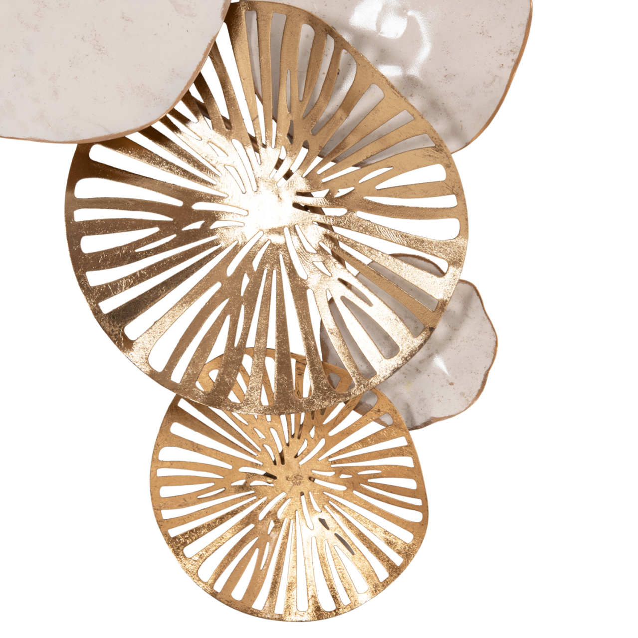 METALLIC WALL DECORATION HM7177 GOLD WHITE 74x10x38Η cm. [5]