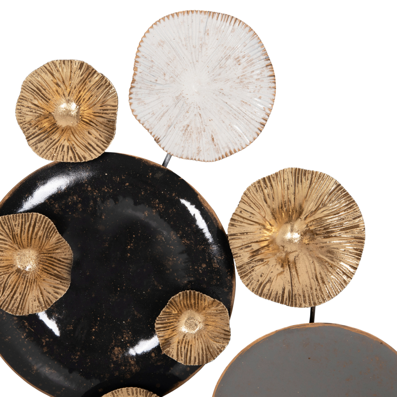 METALLIC WALL DECORATION HM7179 GRAY GOLD 66x6x38Y cm. [4]