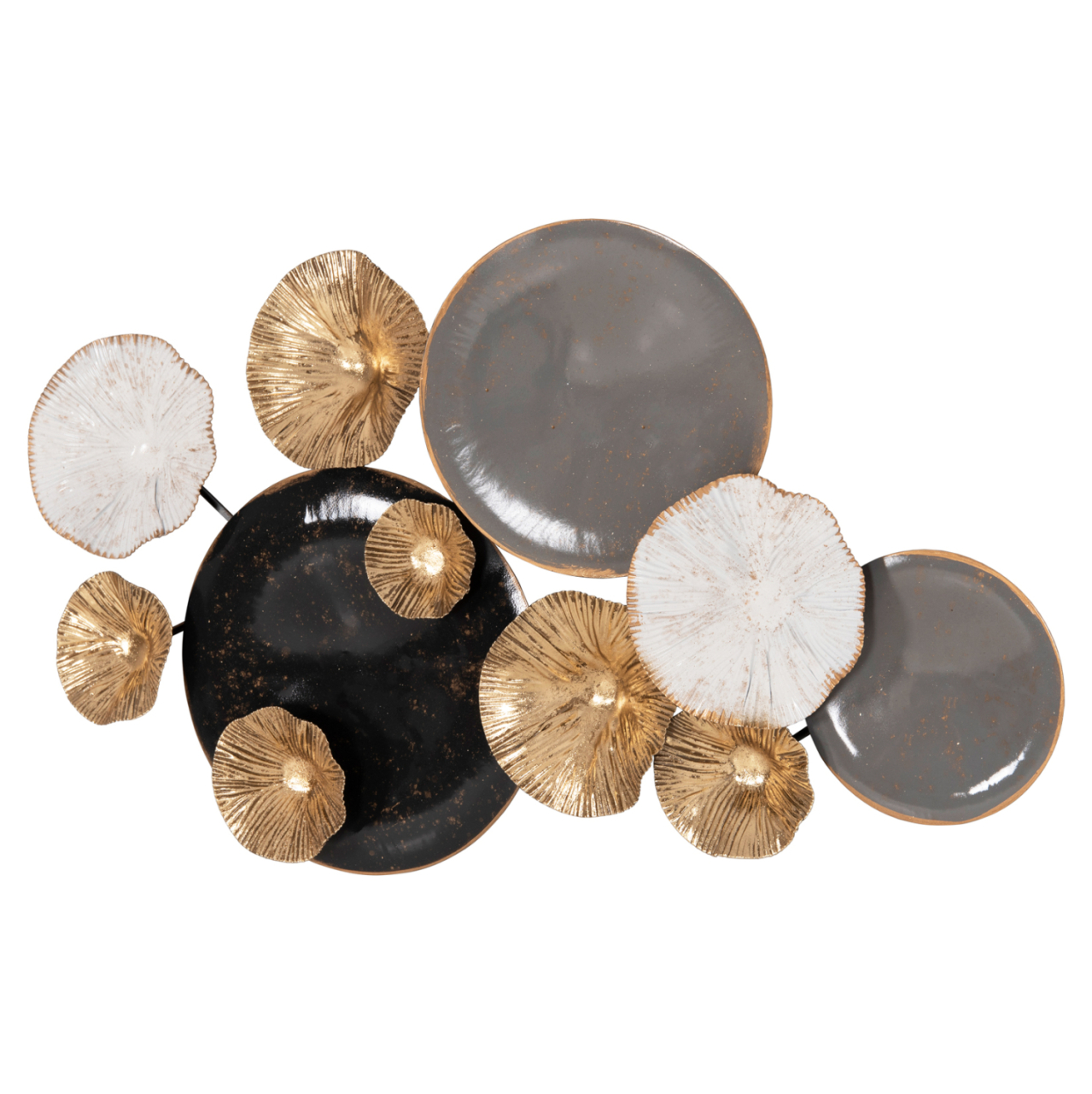 METALLIC WALL DECORATION HM7179 GRAY GOLD 66x6x38Y cm. [7]