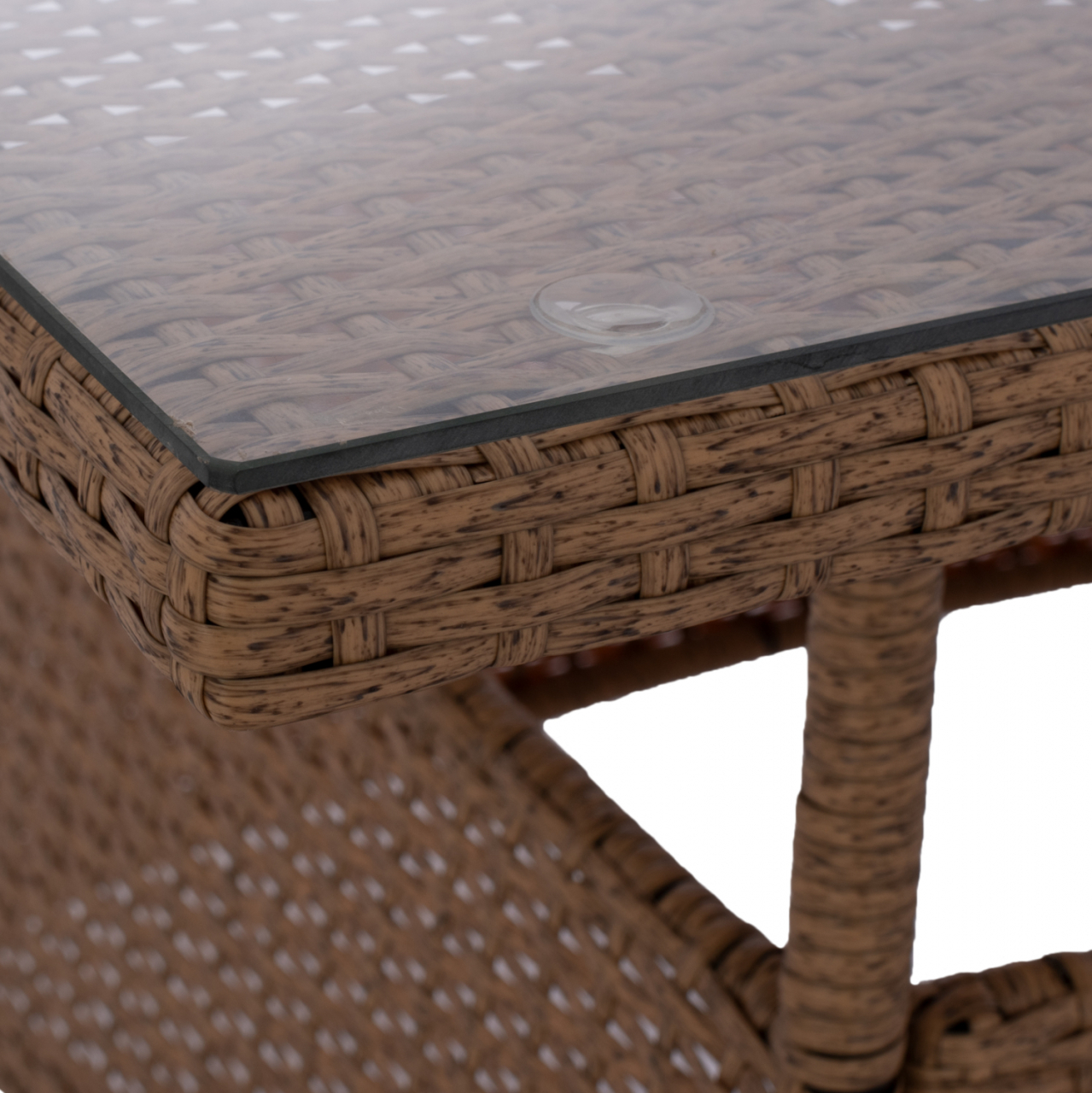 ΤΡΑΠΕΖΙ ΜΕΤΑΛΛΙΚΟ MILITARY RATTAN ΜΠΕΖ ΚΑΦΕ HM5141.32 120x70x75Υ εκ. [6]