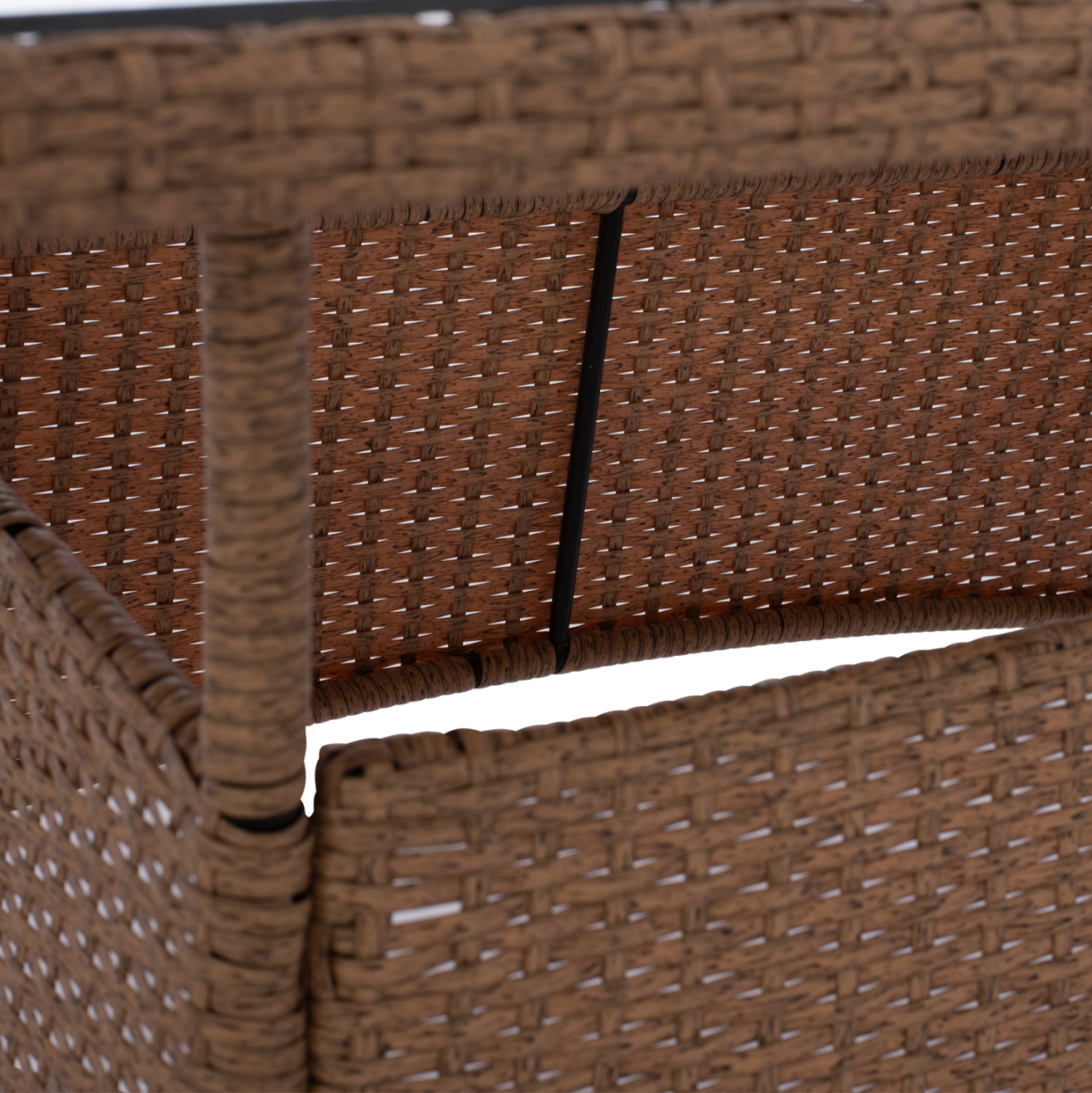 ΤΡΑΠΕΖΙ ΜΕΤΑΛΛΙΚΟ MILITARY RATTAN ΜΠΕΖ ΚΑΦΕ HM5141.32 120x70x75Υ εκ. [7]