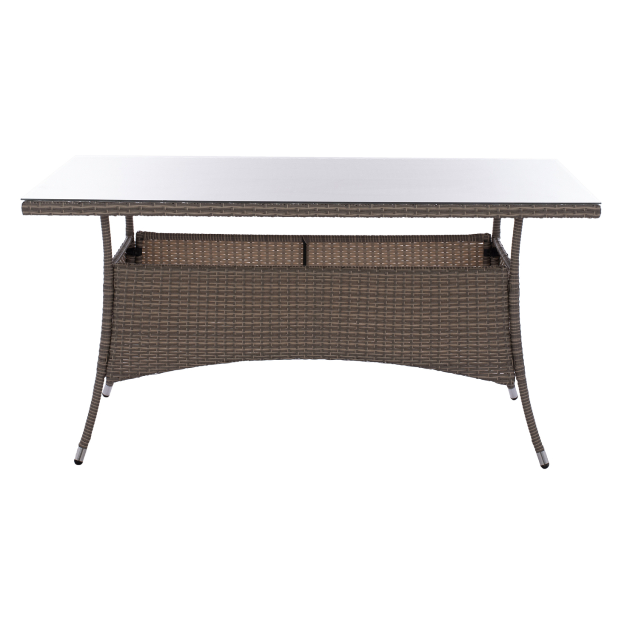ΤΡΑΠΕΖΙ ΜΕΤΑΛΛΙΚΟ MINSK RATTAN ΓΚΡΙ HM5507.01 150x90x75Υ εκ. [3]