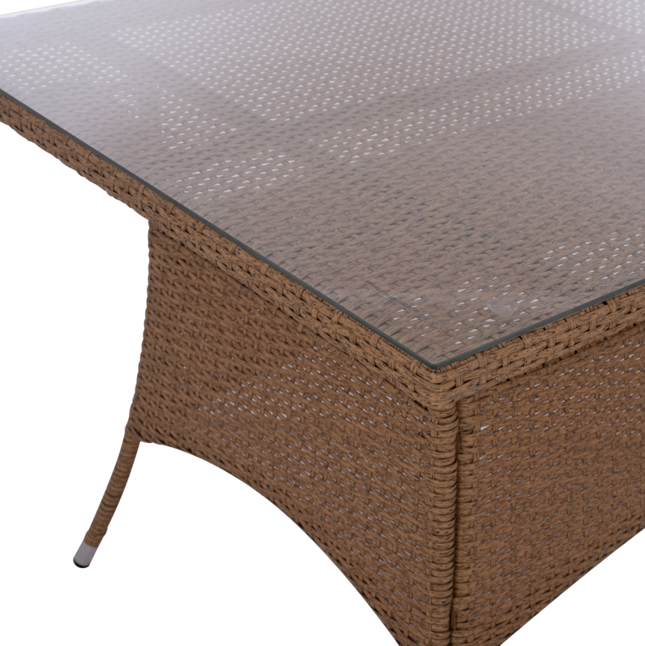 ΤΡΑΠΕΖΙ ΜΕΤΑΛΛΙΚΟ MINSK RATTAN ΜΠΕΖ ΚΑΦΕ HM5507.02 150x90x75 εκ. [4]