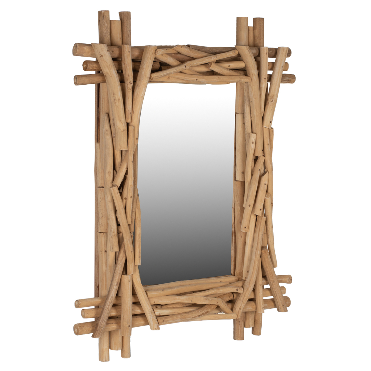 MIRROR FB99372 SOLID TEAK BRANCHES NATURAL 100X80H [3]
