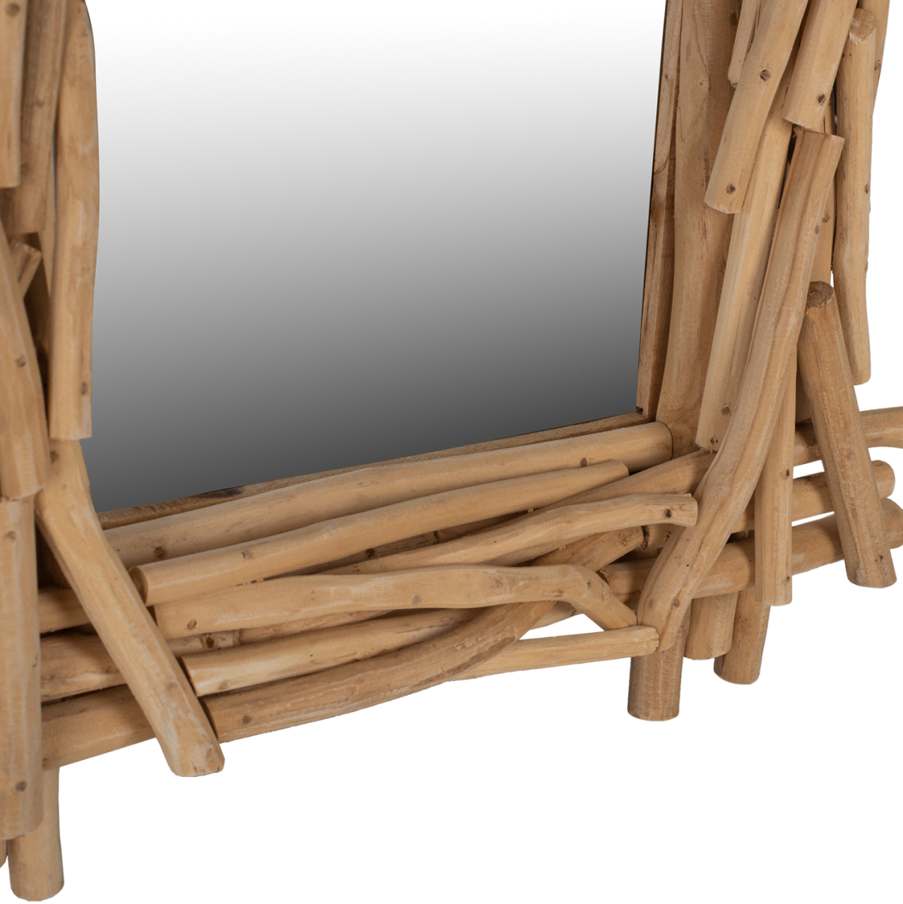 MIRROR FB99372 SOLID TEAK BRANCHES NATURAL 100X80H [4]