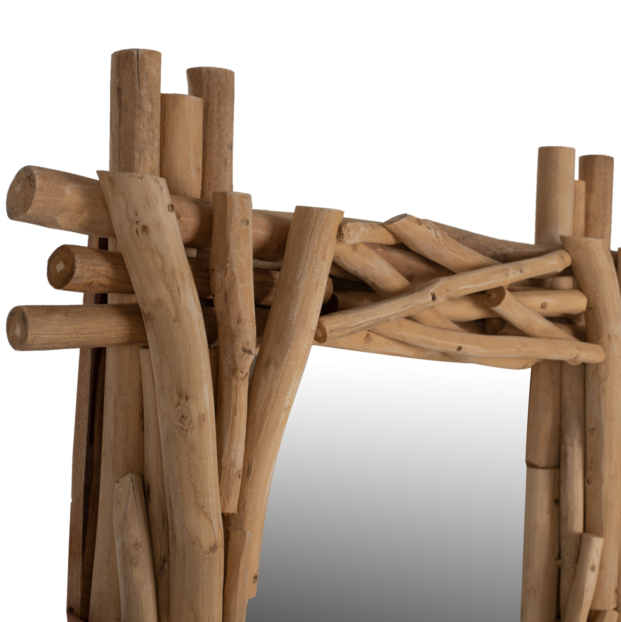 MIRROR FB99372 SOLID TEAK BRANCHES NATURAL 100X80H [5]