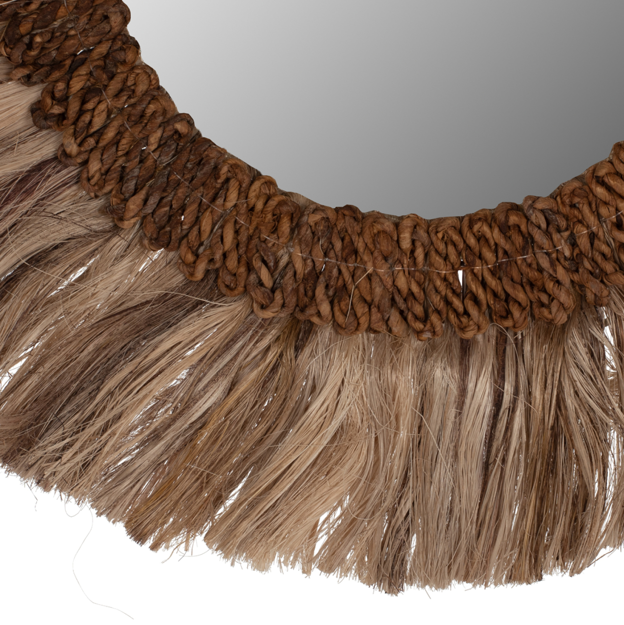 MIRROR ROUND ABACA FIBER FRAME IN NATURAL COLOR 60x4,5x60Hcm.HM7731 [4]