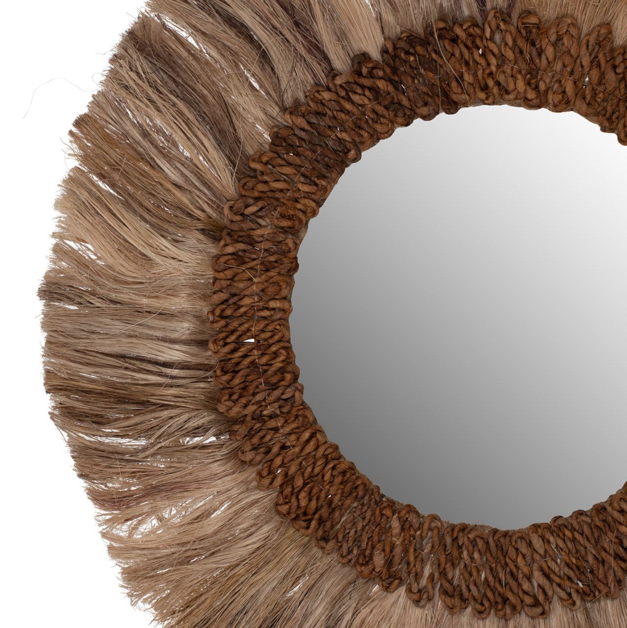 MIRROR ROUND ABACA FIBER FRAME IN NATURAL COLOR 60x4,5x60Hcm.HM7731 [3]