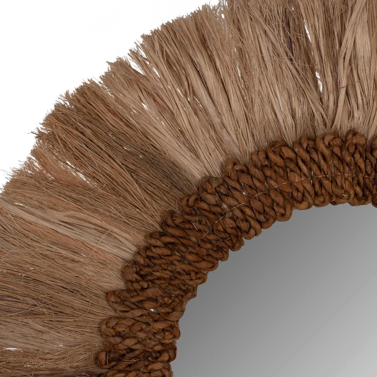 MIRROR ROUND ABACA FIBER FRAME IN NATURAL COLOR 60x4,5x60Hcm.HM7731 [5]
