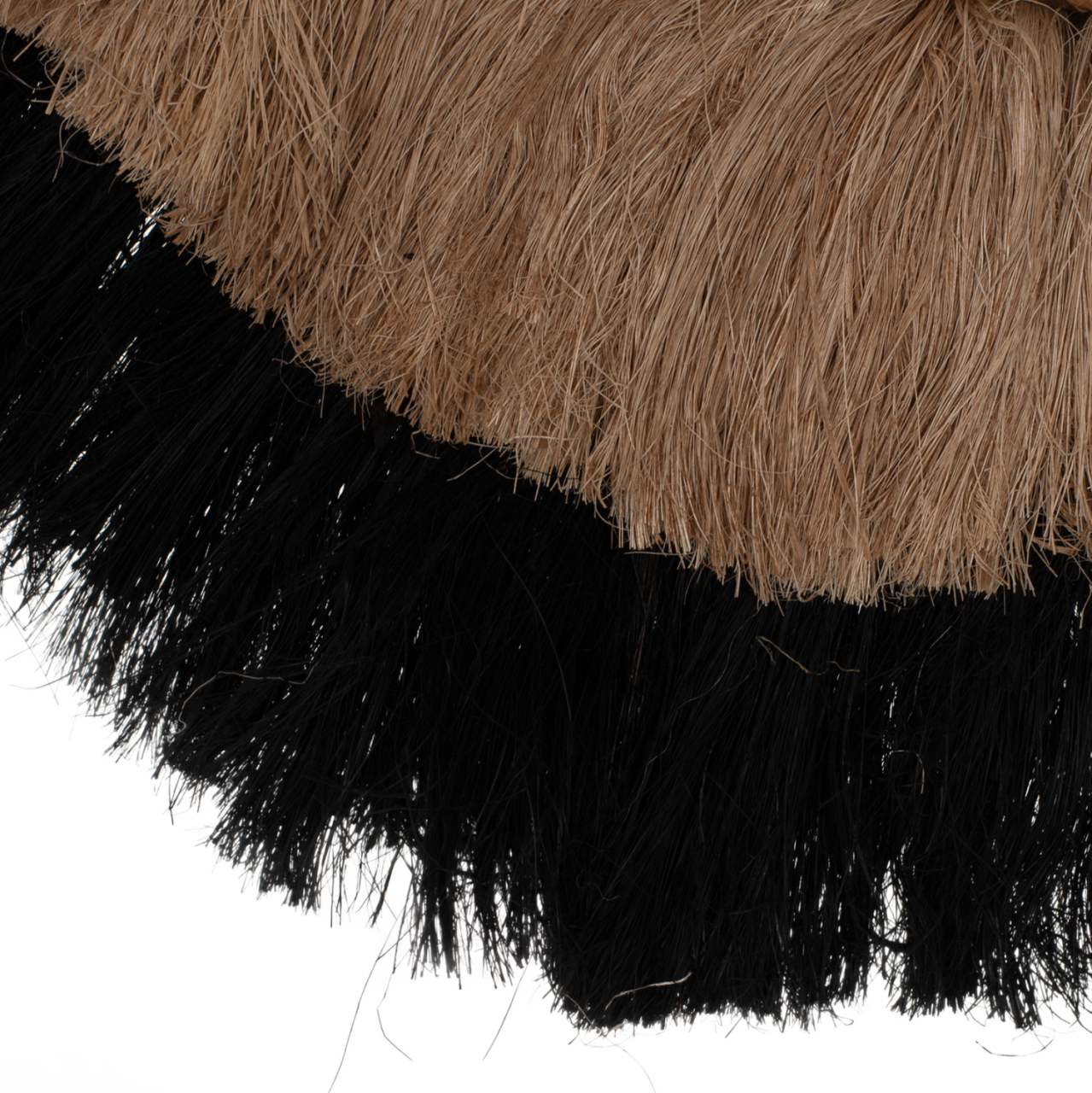 MIRROR ROUND ABACA FIBERS FRAME IN NATURAL AND BLACK COLOR 70x4x70Hcm.HM7737 [4]