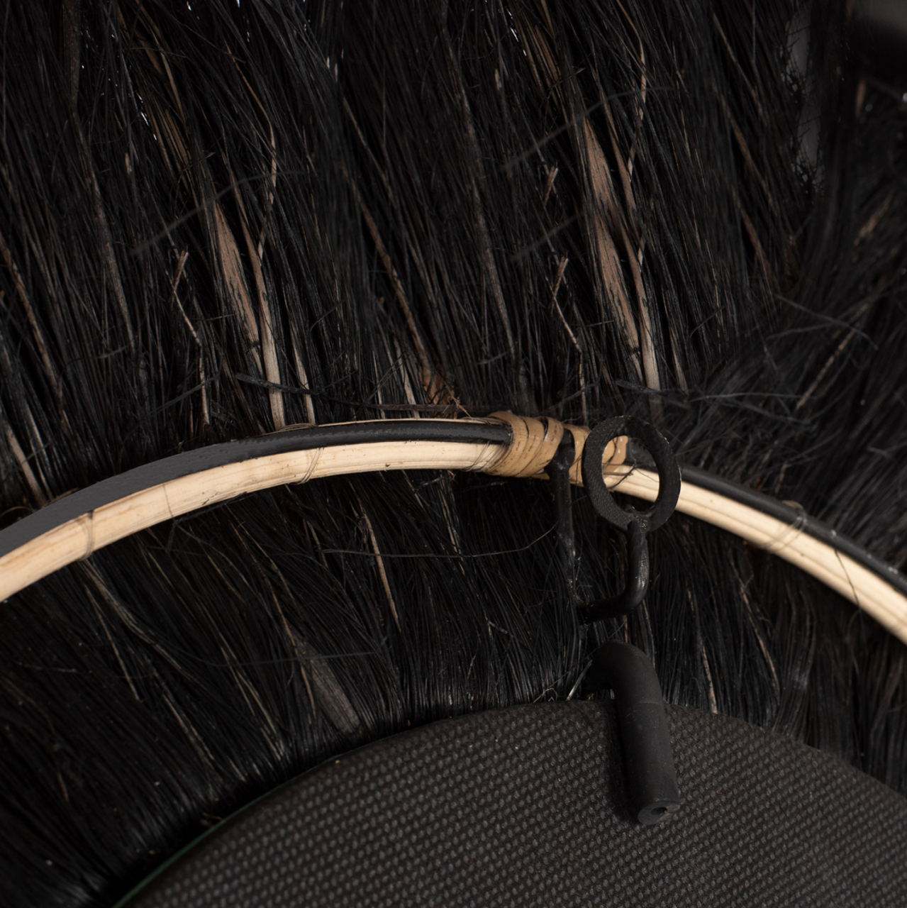 MIRROR ROUND ABACA FIBERS FRAME IN NATURAL AND BLACK COLOR 70x4x70Hcm.HM7737 [5]