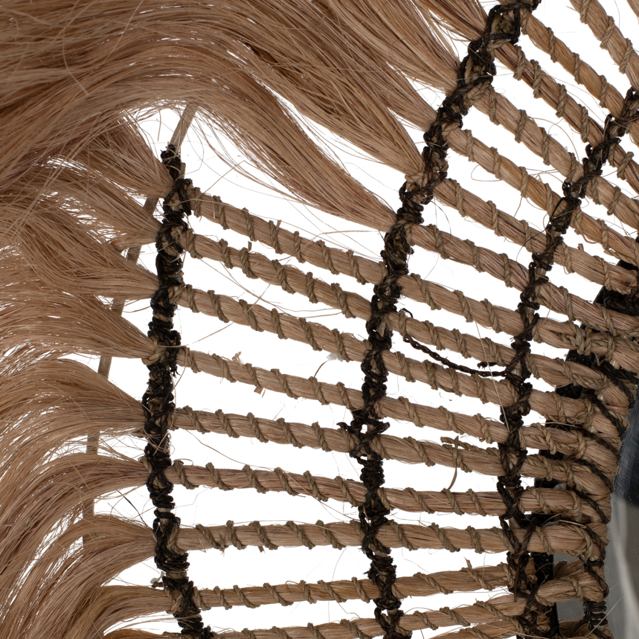 MIRROR ROUND ABACA FIBERS IN NATURAL COLOR AND BLACK ROPE 80x4x80Hcm.HM7741 [5]