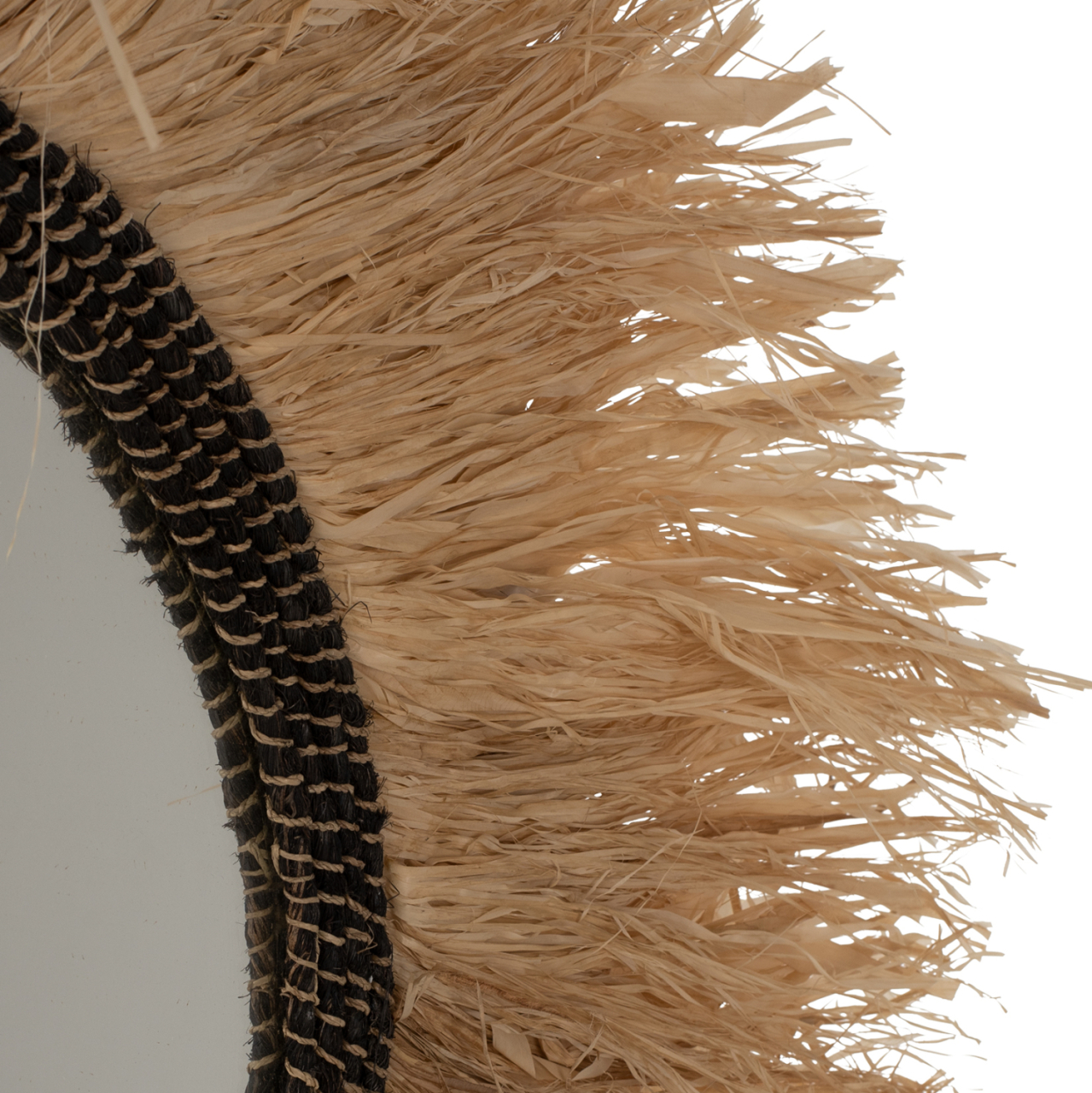 MIRROR ROUND SISAL FIBER AND ABACA FIBER FRAME IN NATURAL-BLACK Φ90cm.HM7746 [4]