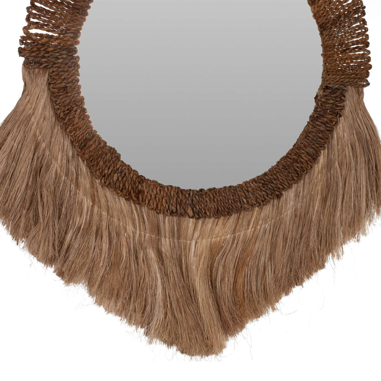 MIRROR ROUND WITH ABACA FIBER FRAME IN NATURAL COLOR 70x4x90Hcm.HM7804 [3]
