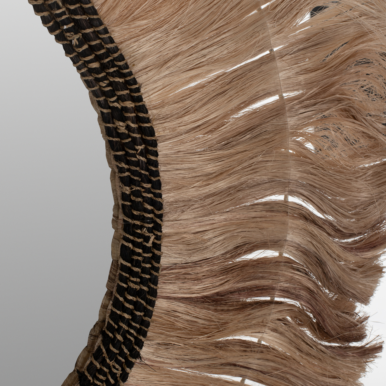 MIRROR ROUND WITH ABACA FIBERS FRAME NATURAL-BLACK COLOR Φ100cm.HM7748 [4]