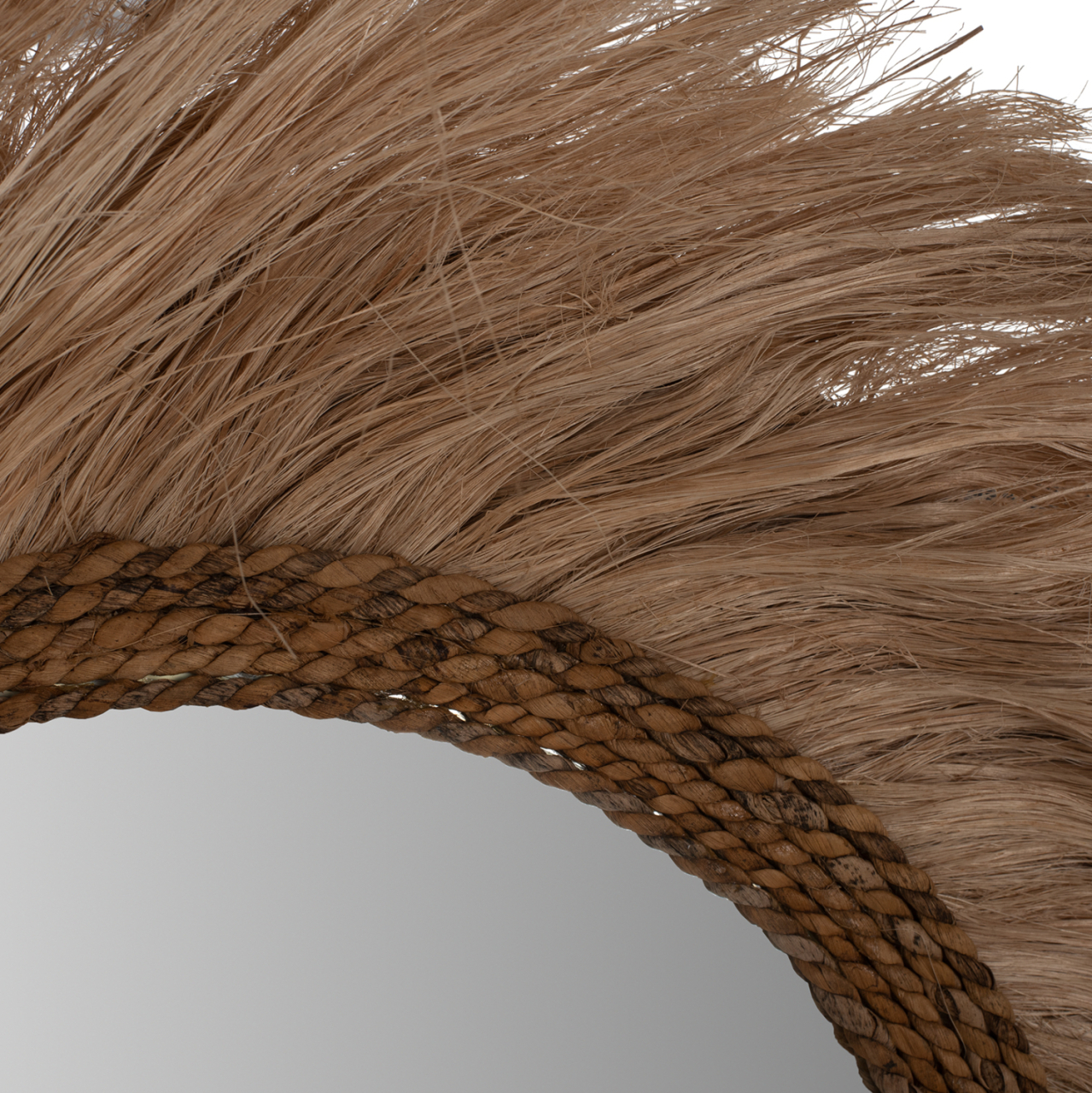MIRROR ROUND WITH ABACA FIBERS FRAME NATURAL COLOR 90x4x90Hcm.HM7729 [4]