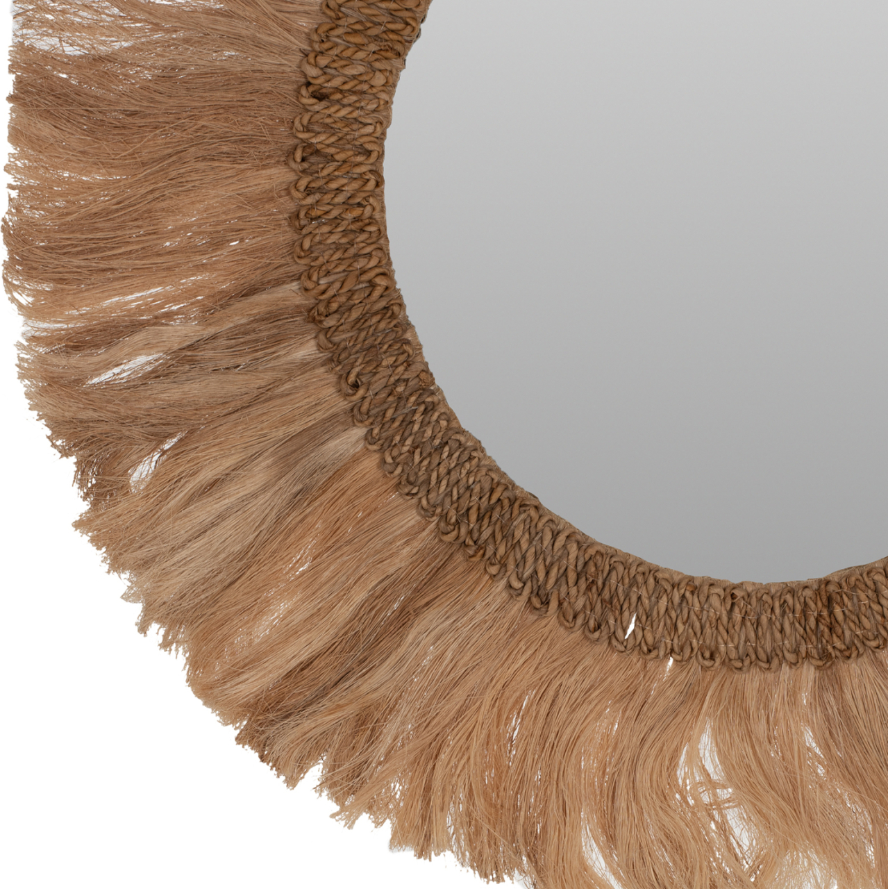 MIRROR ROUND WITH ABACA FRAME NATURAL COLOR 90x4,5x90Hcm.HM7730 [3]
