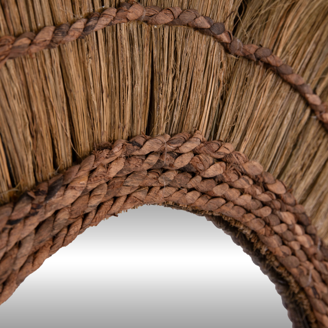 MIRROR ROUND WITH BANANA BARK FIBER FRAME IN NATURAL COLOR 130x4x130Hcm.HM7734 [3]