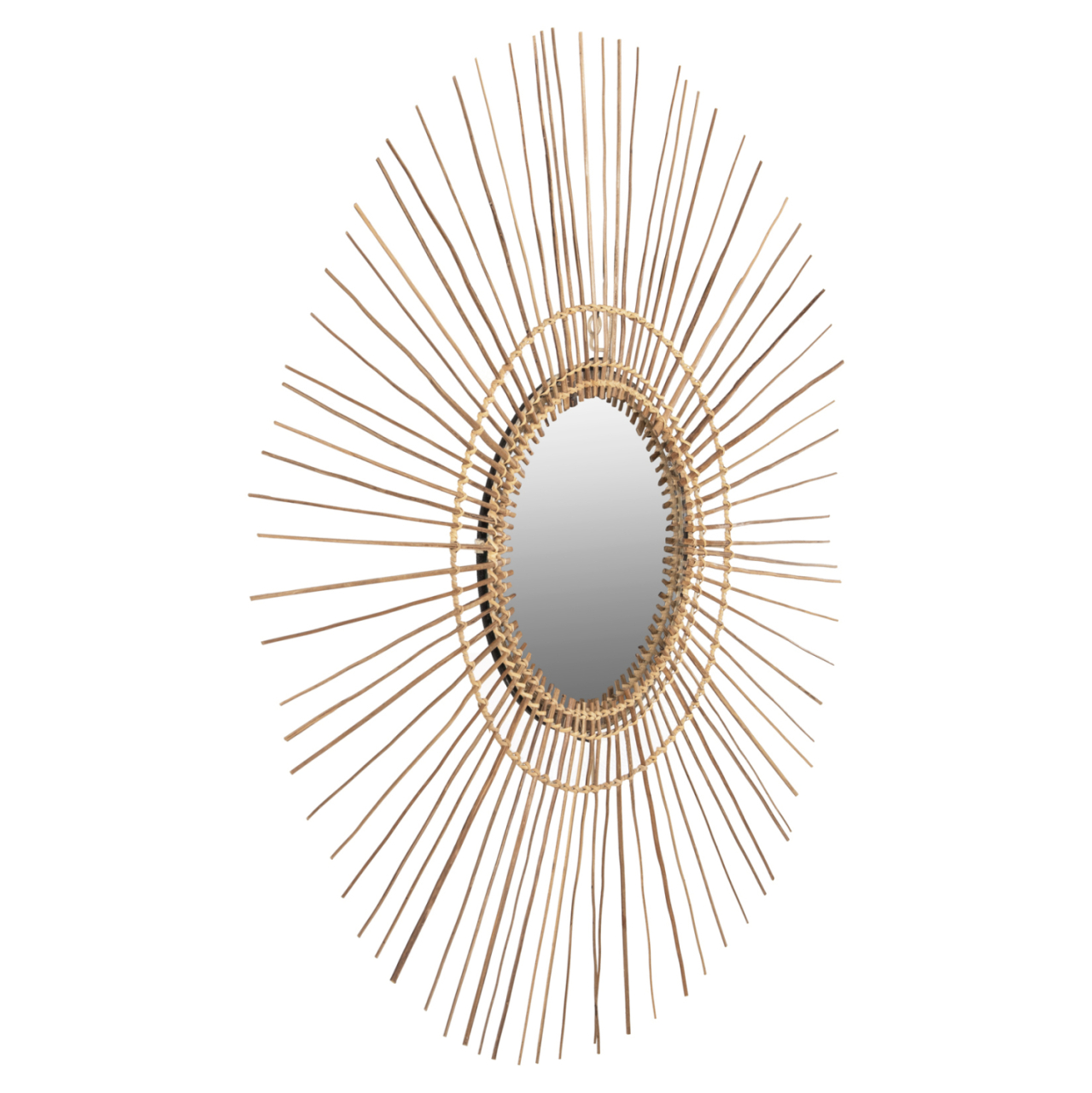 MIRROR ROUND WITH COCONUT STICKS FRAME NATURAL COLOR Φ85cm.HM7733 [4]