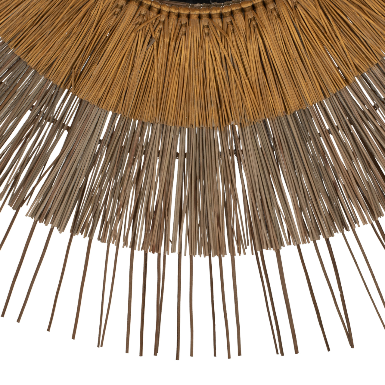 MIRROR WITH MENDONG GRASS FRAME NATURAL-GOLD COLOR Φ105cm. HM7798 [5]