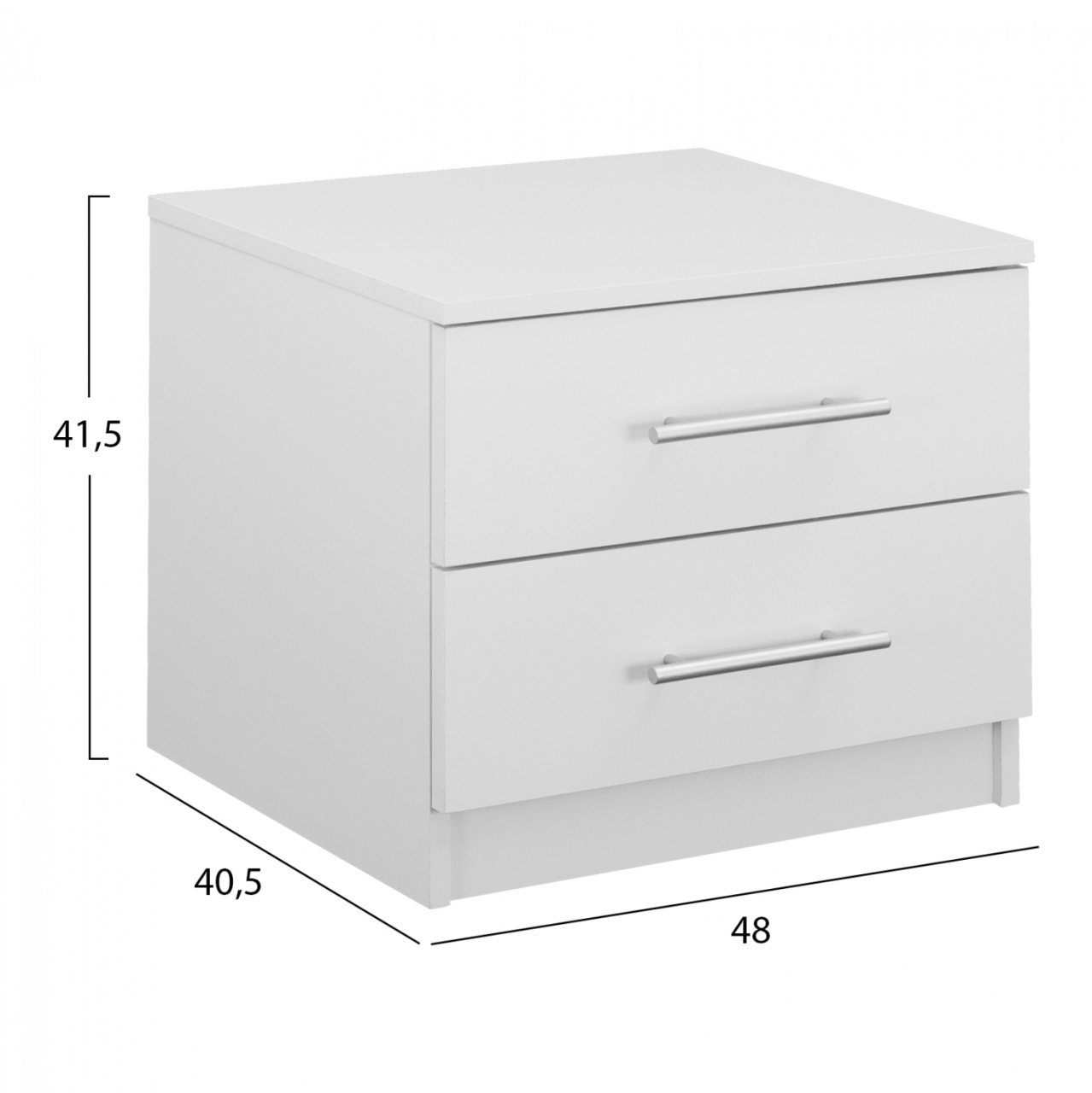 NIGHT STAND HM2220.05 WHITE 48x40,5x41,5 cm. [2]