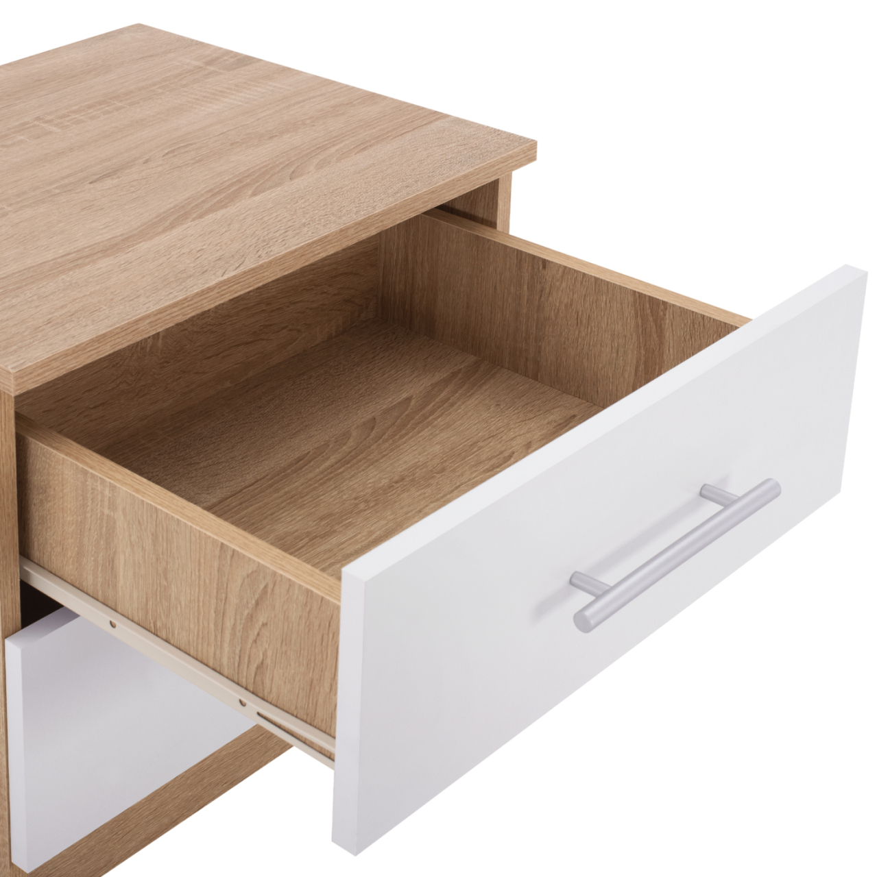 NIGHT STAND HM2220.06 SONAMA-WHITE 48x40,5x41,5 cm. [5]