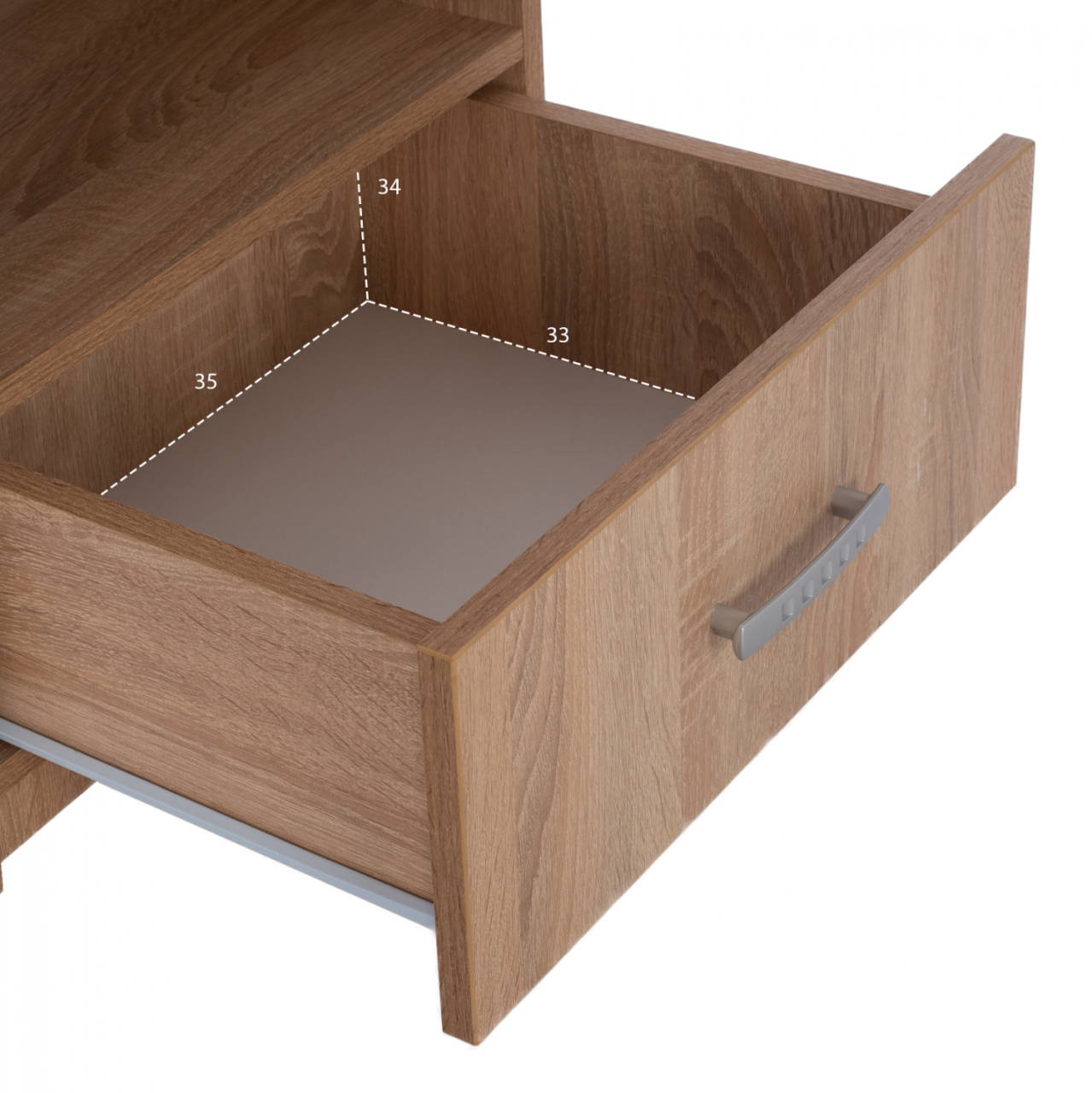 NIGHT STAND WITH DRAWER SONAMA OAK HM2431.01 45x40x48 cm. [3]