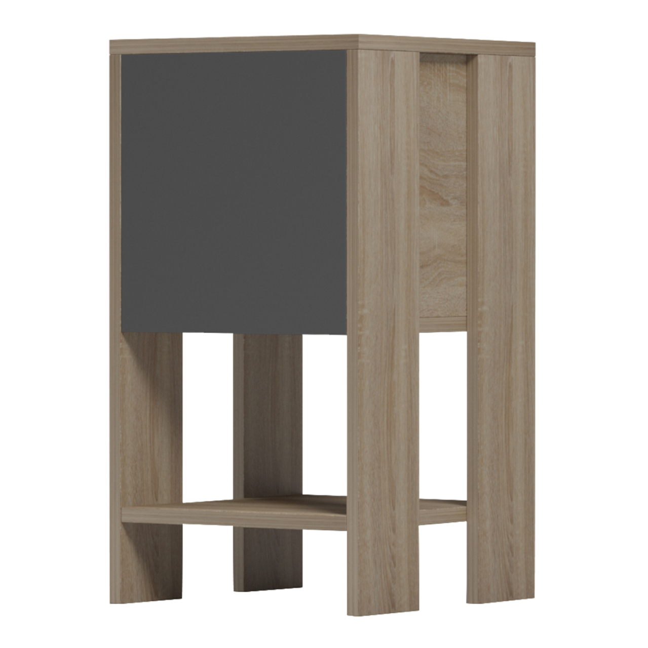 NIGHTSTAND ARGUS HM18378.13 MELAMINE IN SONAMA/GREY 30x30x55Hcm. [5]