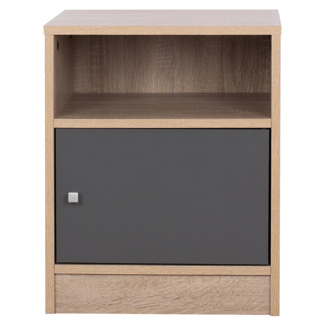 NIGHTSTAND MELAMINE MALORY SONOMA-GREY 40x40x50Hcm.HM2205.04 [3]