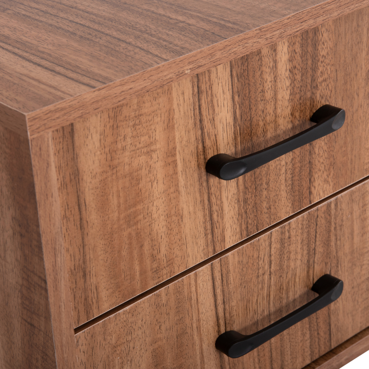 NIGHTSTAND SERIES HARRY HM2487.01 MELAMINE IN NATURAL WOOD COLOR-BLACK 55x43x48Hcm. [7]