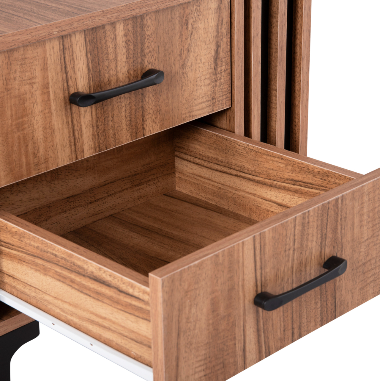 NIGHTSTAND SERIES HARRY HM2487.01 MELAMINE IN NATURAL WOOD COLOR-BLACK 55x43x48Hcm. [6]