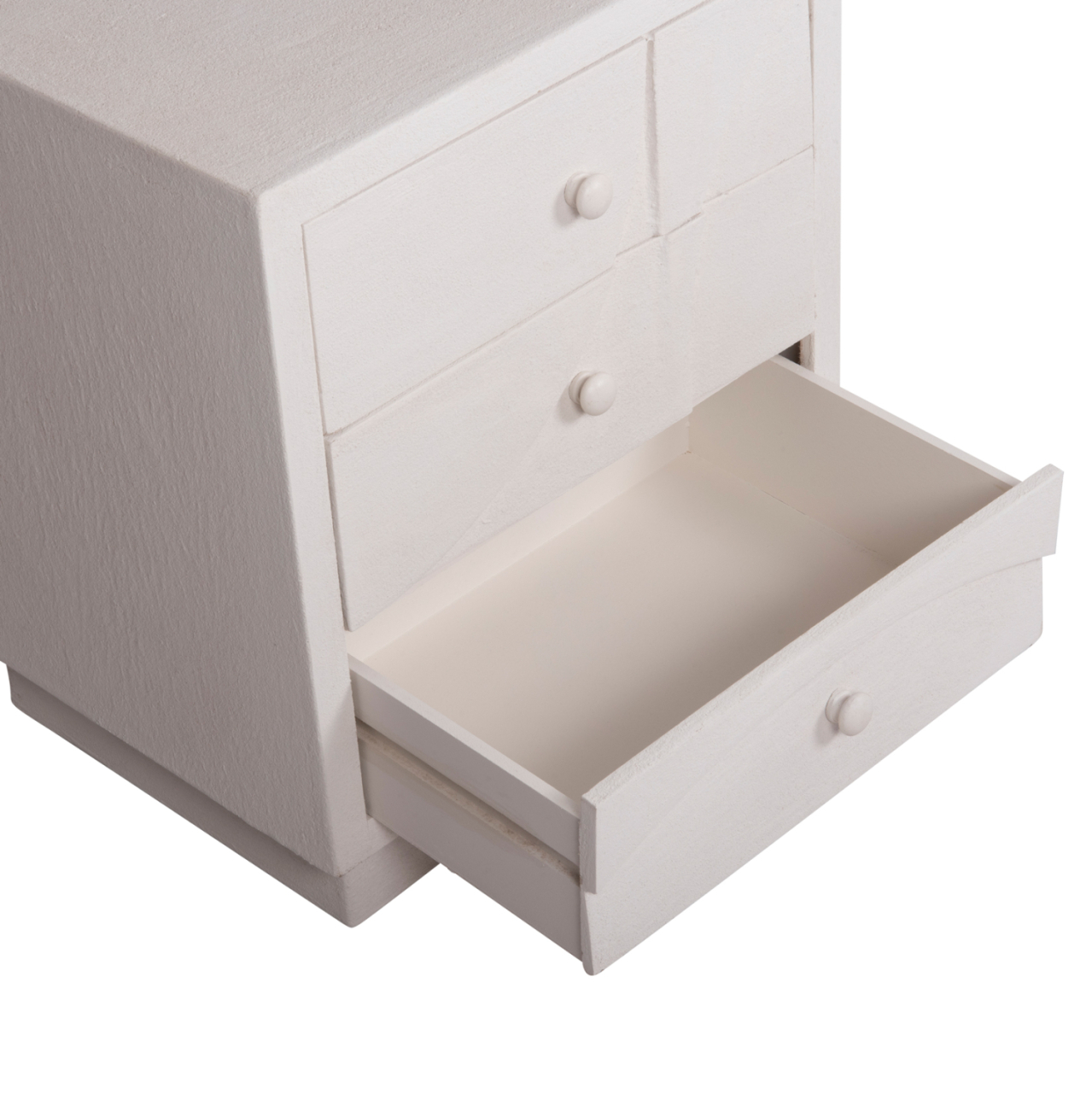 NIGHTSTAND SERIES SANTORINI HM18047 MDF IN OFF-WHITE COLOR-3 DRAWERS 48x38x55.5Hcm. [9]