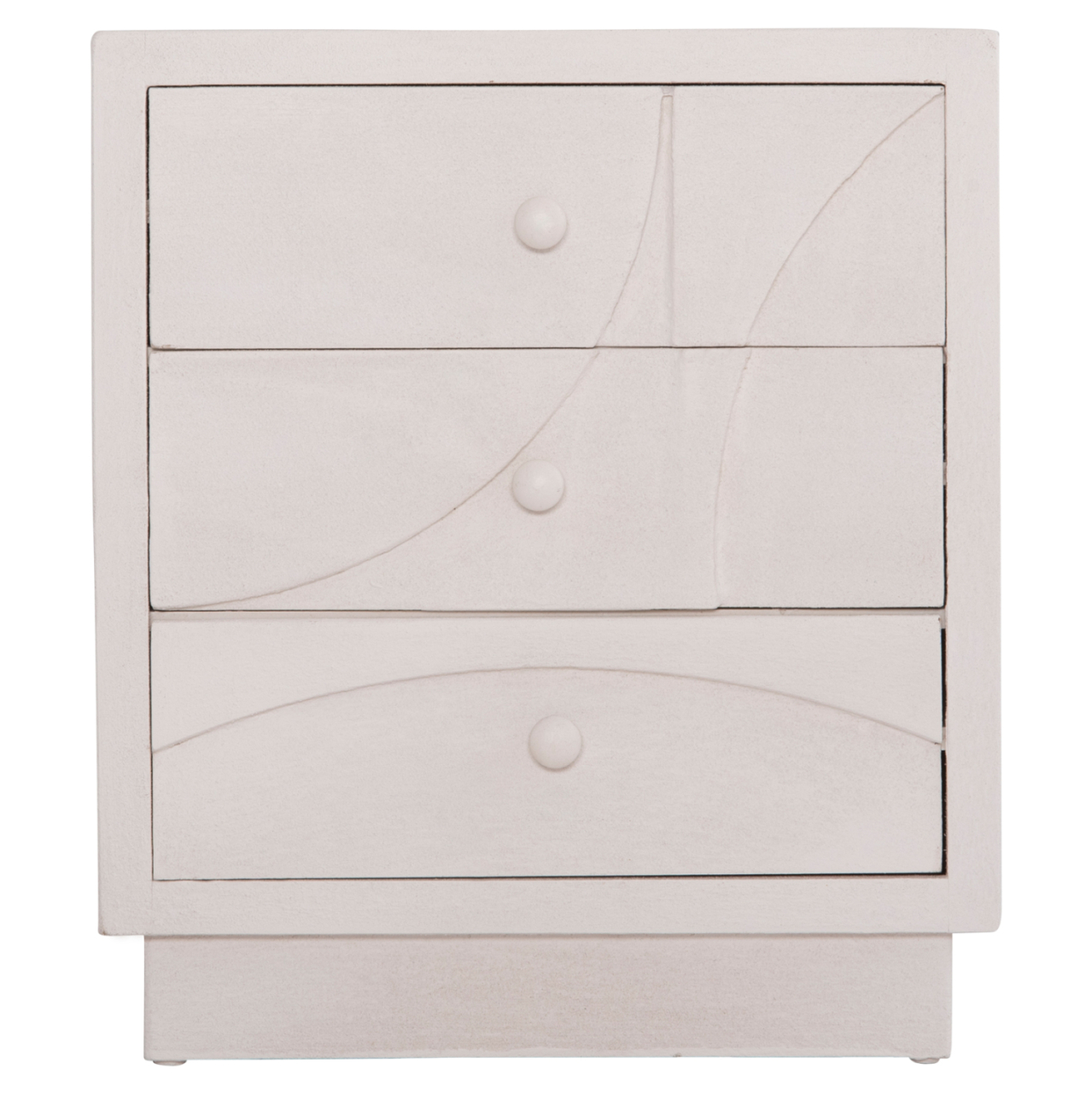 NIGHTSTAND SERIES SANTORINI HM18047 MDF IN OFF-WHITE COLOR-3 DRAWERS 48x38x55.5Hcm. [3]