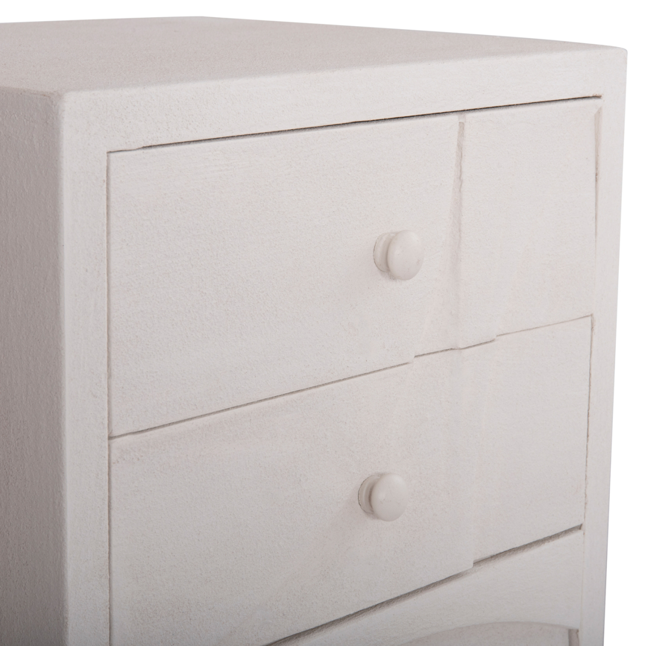 NIGHTSTAND SERIES SANTORINI HM18047 MDF IN OFF-WHITE COLOR-3 DRAWERS 48x38x55.5Hcm. [8]