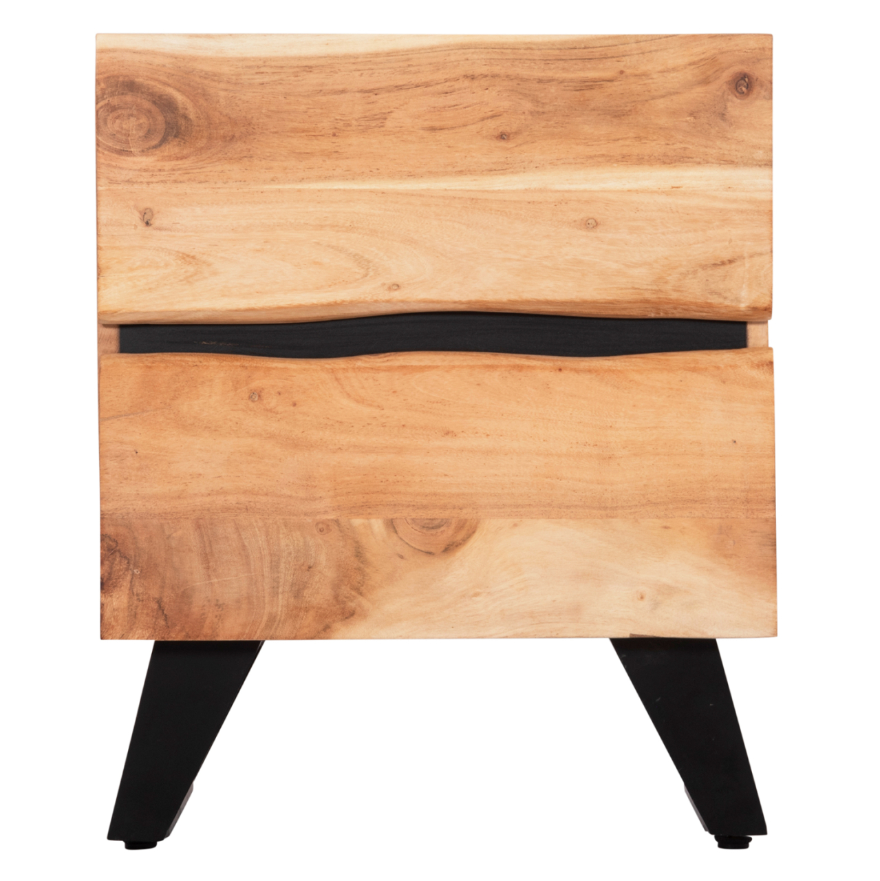 NIGHTSTAND WITH 2 DRAWERS ALICIA HM8360.11 ACACIA WOOD IN NATURAL COLOR 45x35x56Hcm. [3]