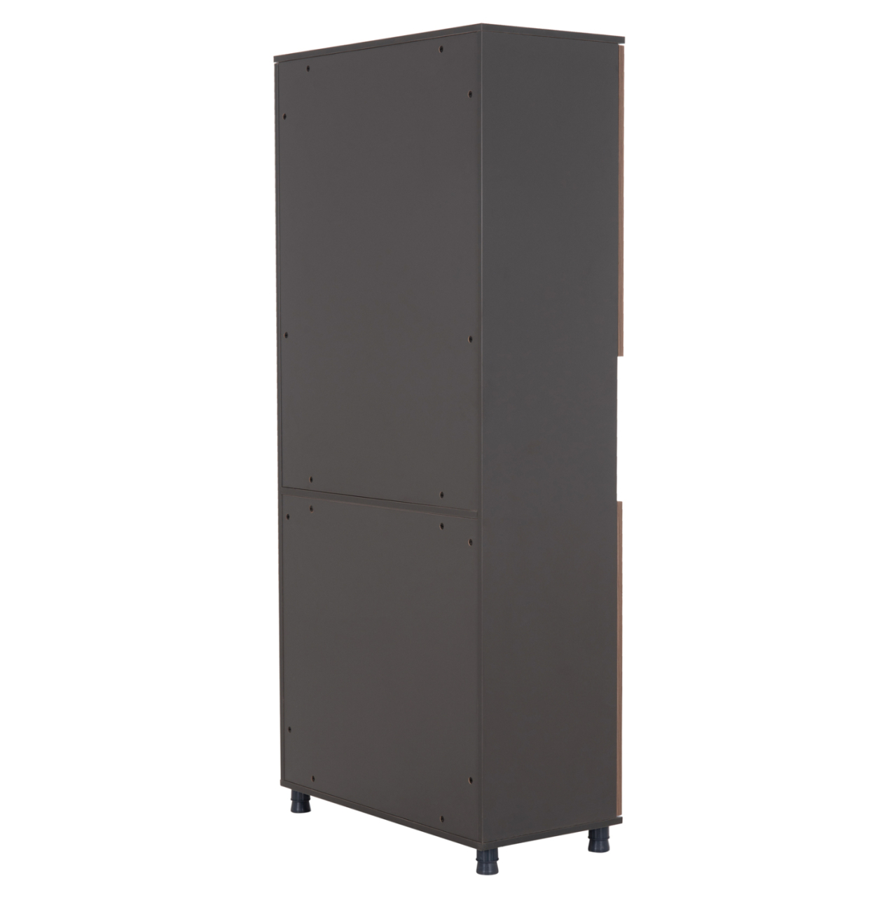 OFFICE BOOKCASE MAVIX HM2160 MELAMINE IN GREY-WALNUT 80Χ40Χ180Hcm. [5]