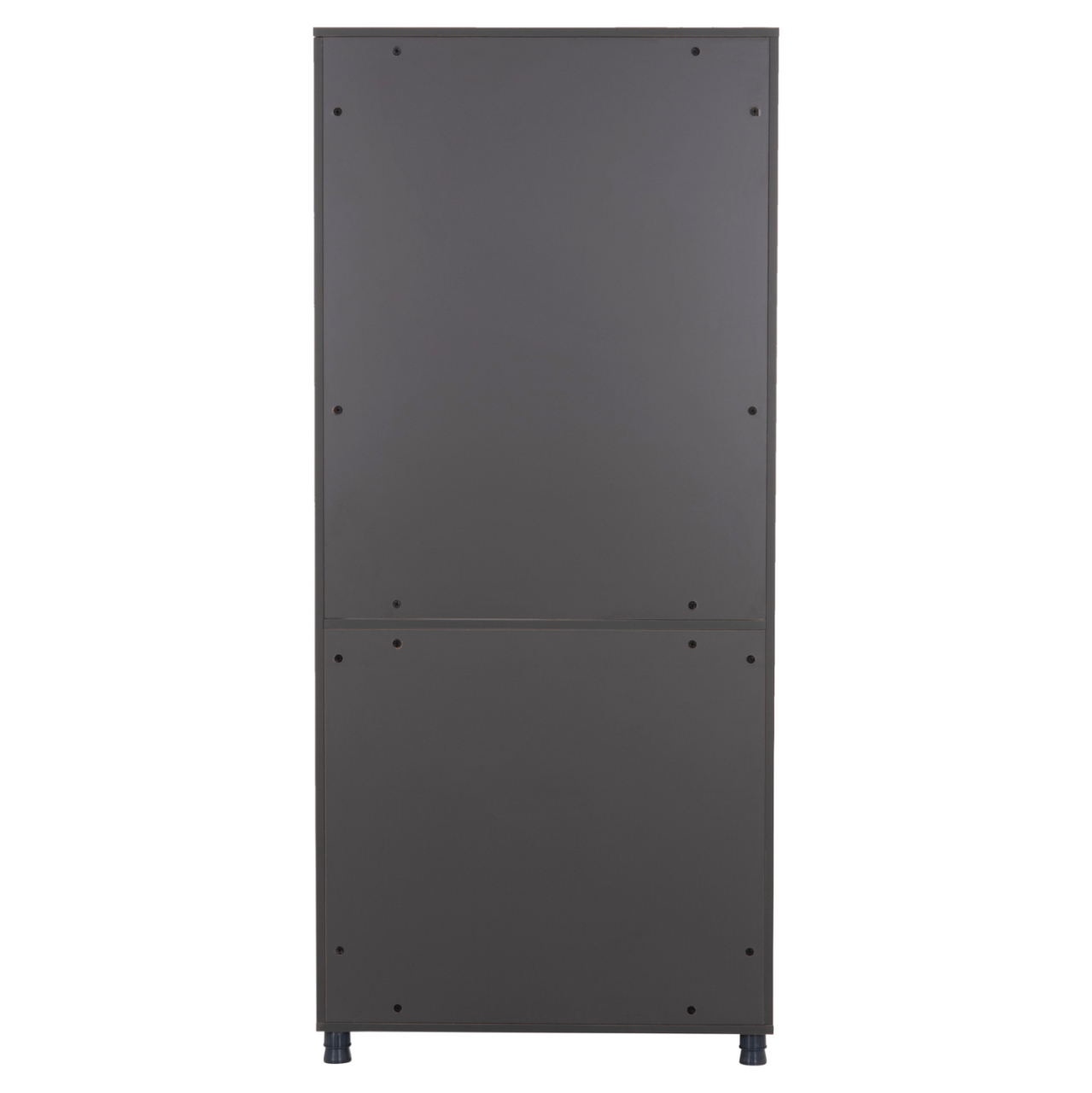 OFFICE BOOKCASE MAVIX HM2160 MELAMINE IN GREY-WALNUT 80Χ40Χ180Hcm. [6]