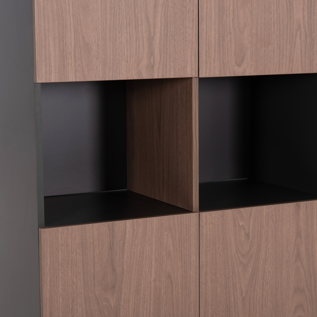 OFFICE BOOKCASE MAVIX HM2160 MELAMINE IN GREY-WALNUT 80Χ40Χ180Hcm. [7]