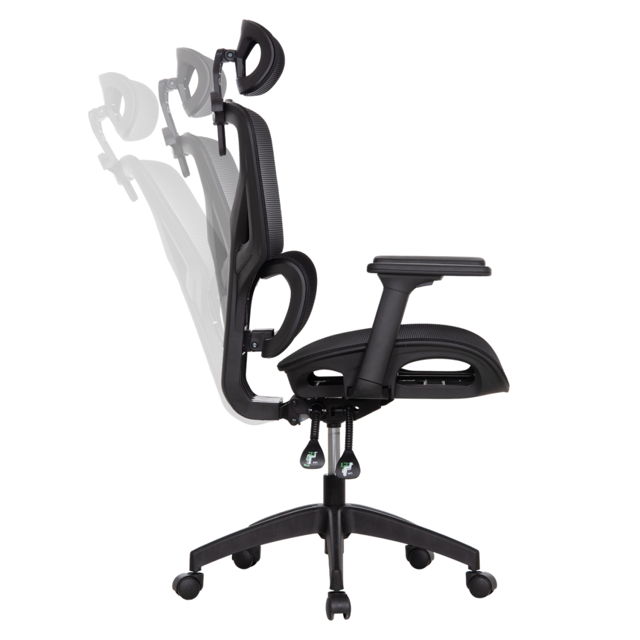 OFFICE CHAIR APEX HM1227.01 BLACK MESH FABRIC and PP 70x66x113-130Hcm. [4]